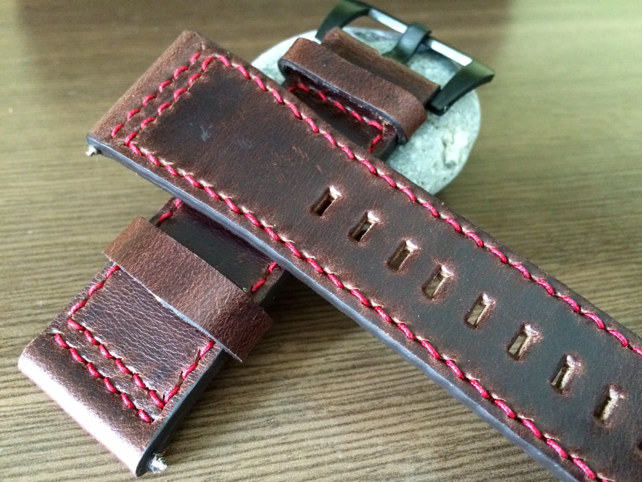 SevenFriday watch band, Seven Friday P2B 01 watch strap, Brown watch band, Leather Watch Strap - 28mm watch band