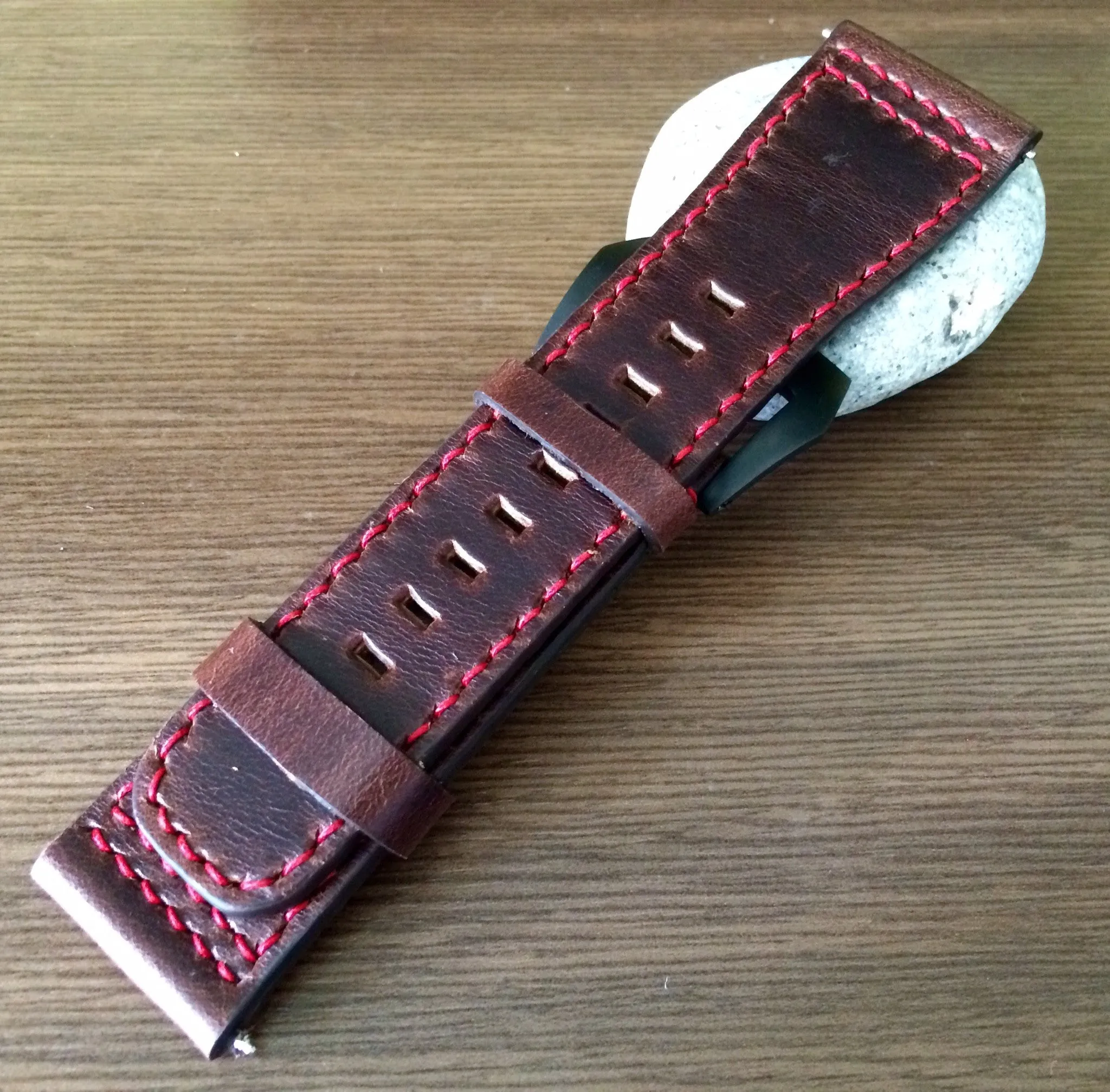 SevenFriday watch band, Seven Friday P2B 01 watch strap, Brown watch band, Leather Watch Strap - 28mm watch band