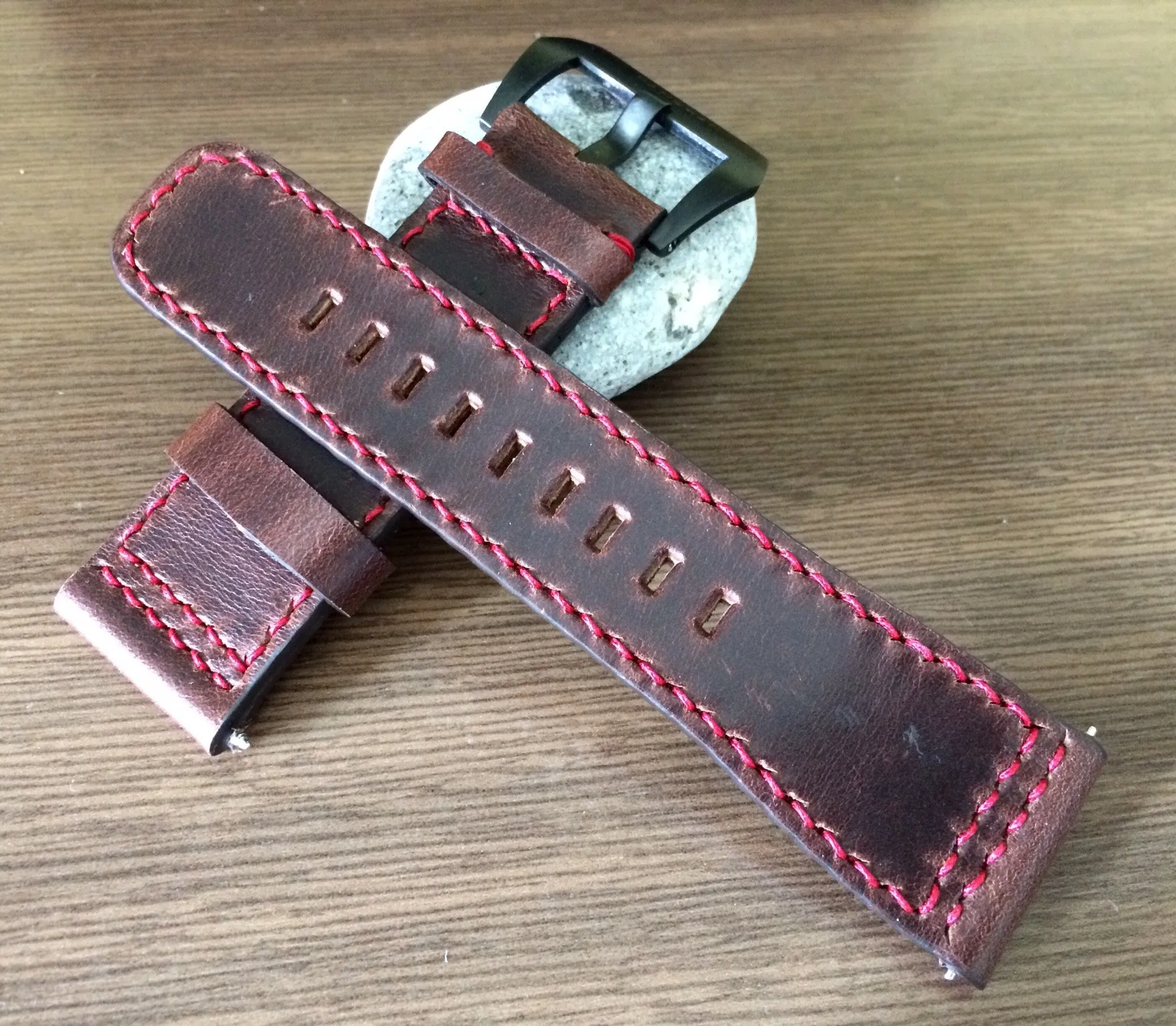 SevenFriday watch band, Seven Friday P2B 01 watch strap, Brown watch band, Leather Watch Strap - 28mm watch band