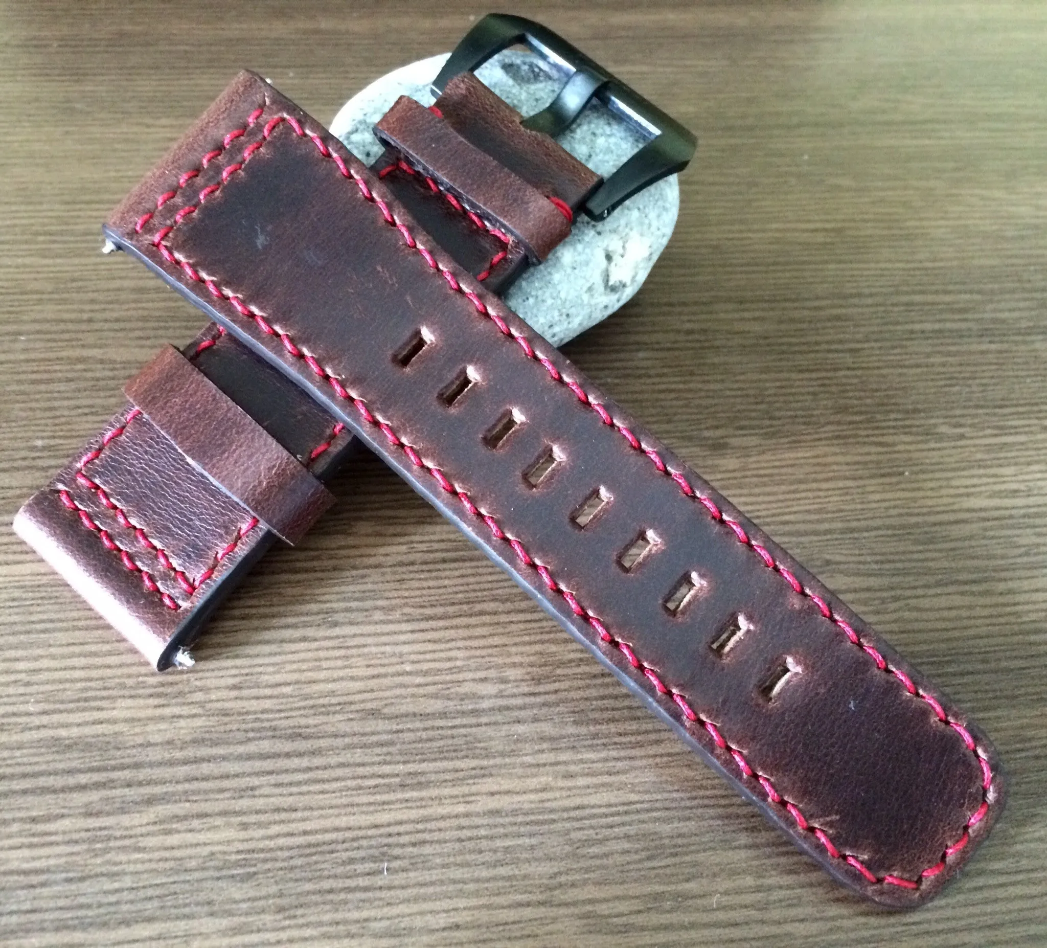 SevenFriday watch band, Seven Friday P2B 01 watch strap, Brown watch band, Leather Watch Strap - 28mm watch band