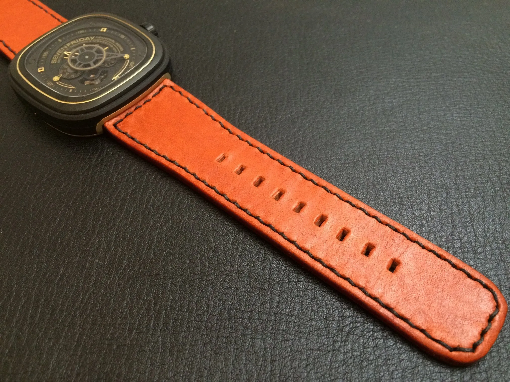 SevenFriday watch band, SevenFriday watch strap, 28mm Watch Strap, Orange Watch Strap Replacement