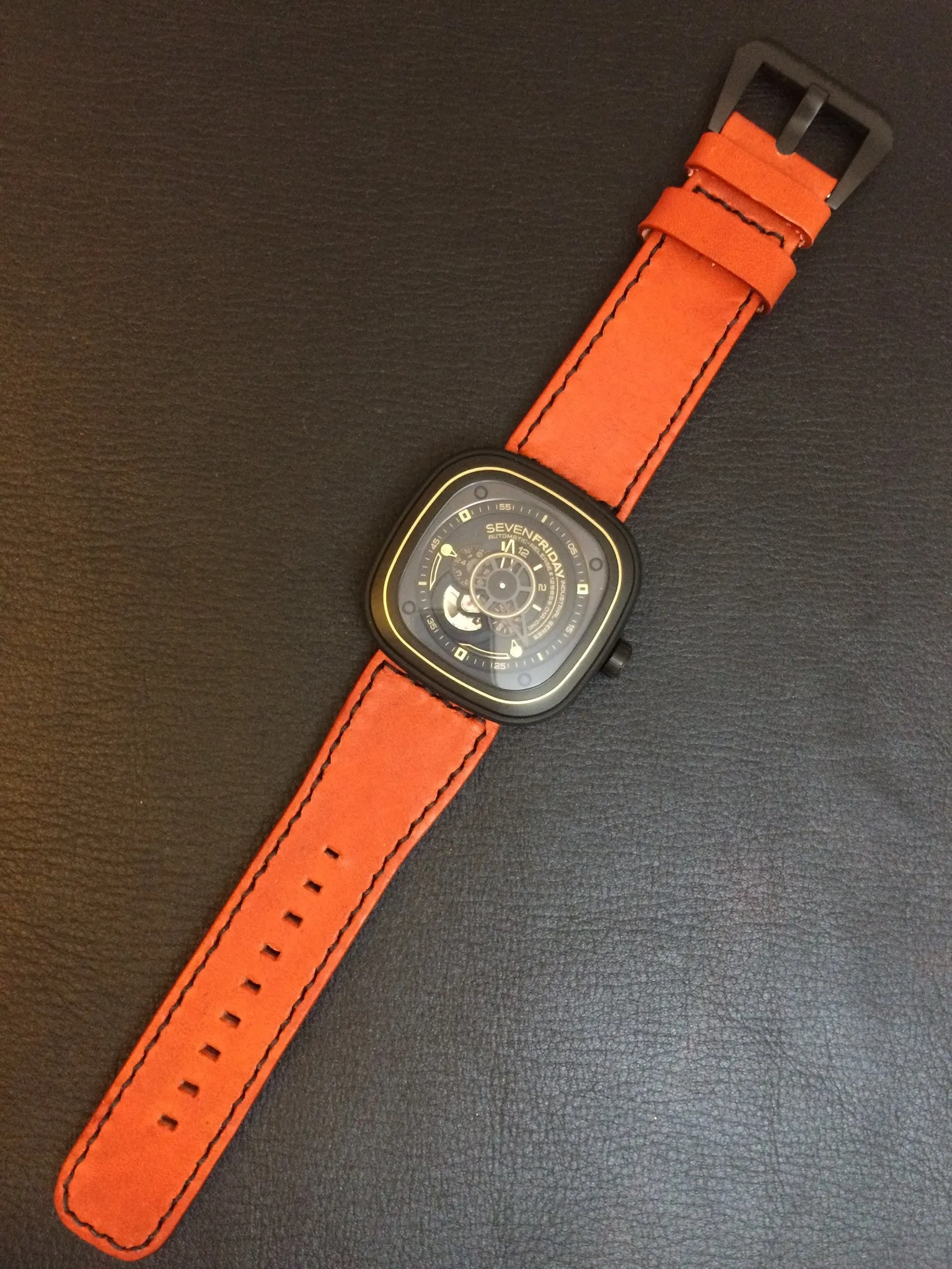 SevenFriday watch band, SevenFriday watch strap, 28mm Watch Strap, Orange Watch Strap Replacement