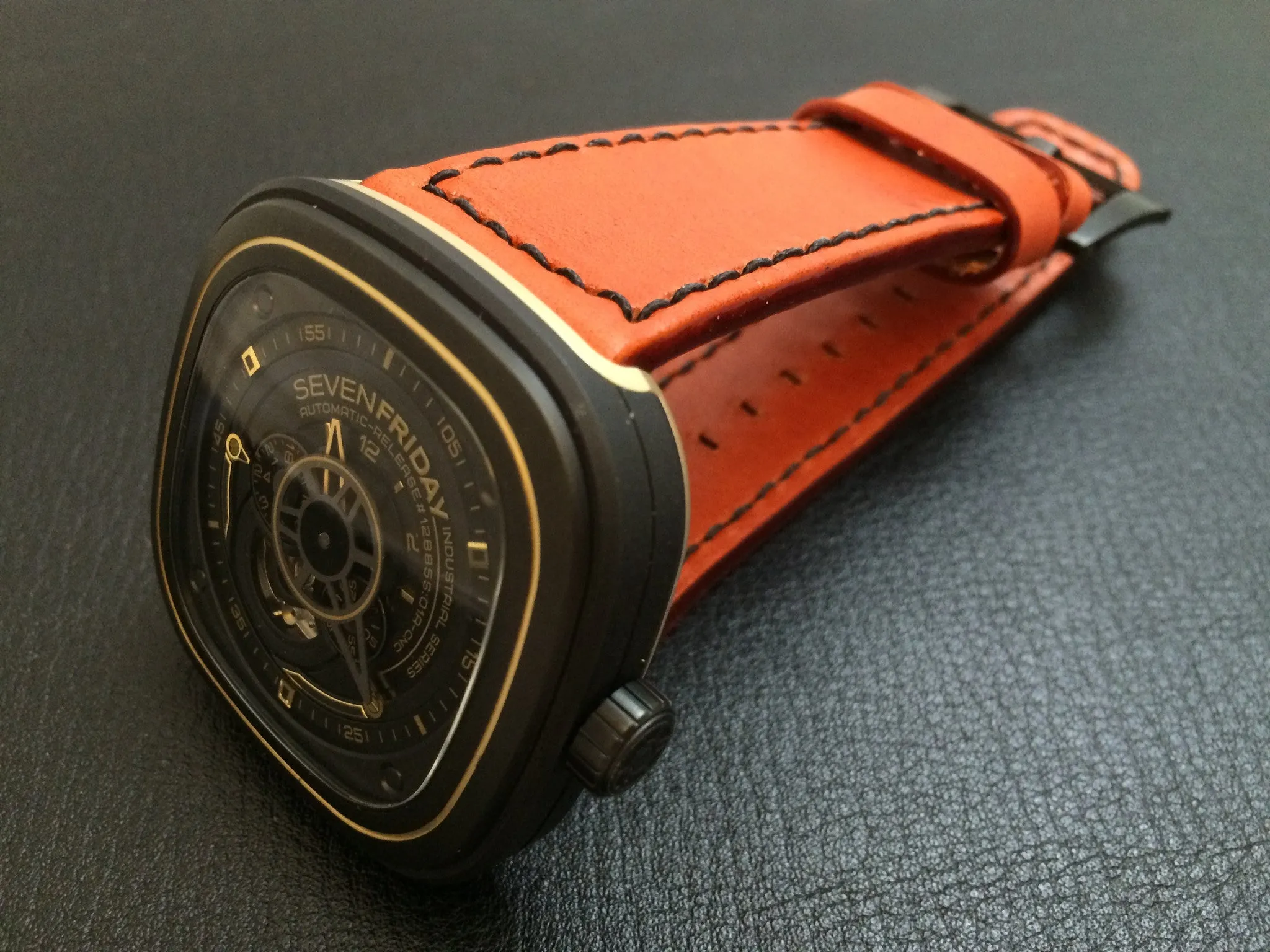 SevenFriday watch band, SevenFriday watch strap, 28mm Watch Strap, Orange Watch Strap Replacement