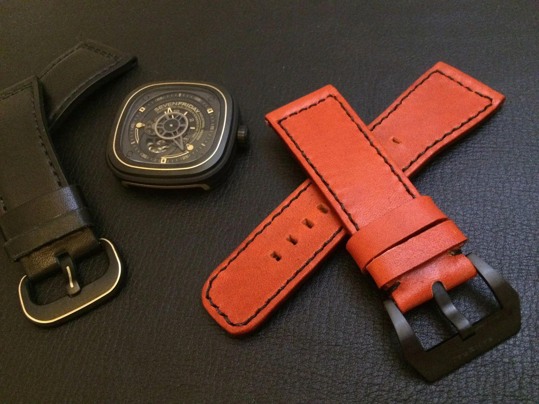 SevenFriday watch band, SevenFriday watch strap, 28mm Watch Strap, Orange Watch Strap Replacement