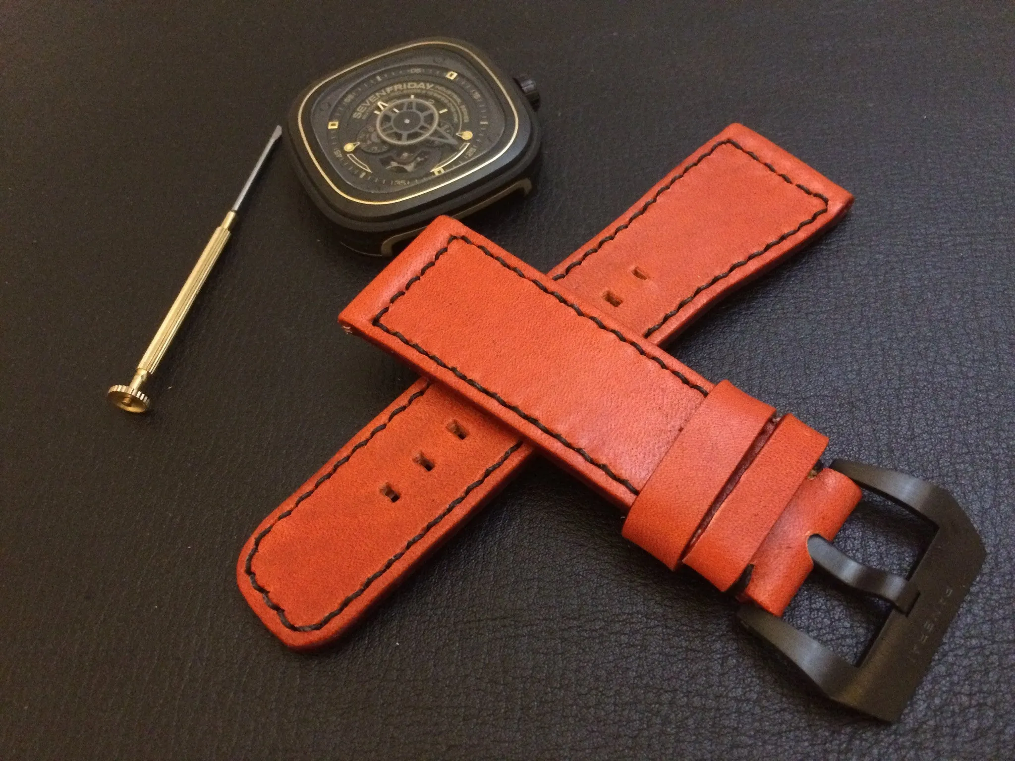 SevenFriday watch band, SevenFriday watch strap, 28mm Watch Strap, Orange Watch Strap Replacement