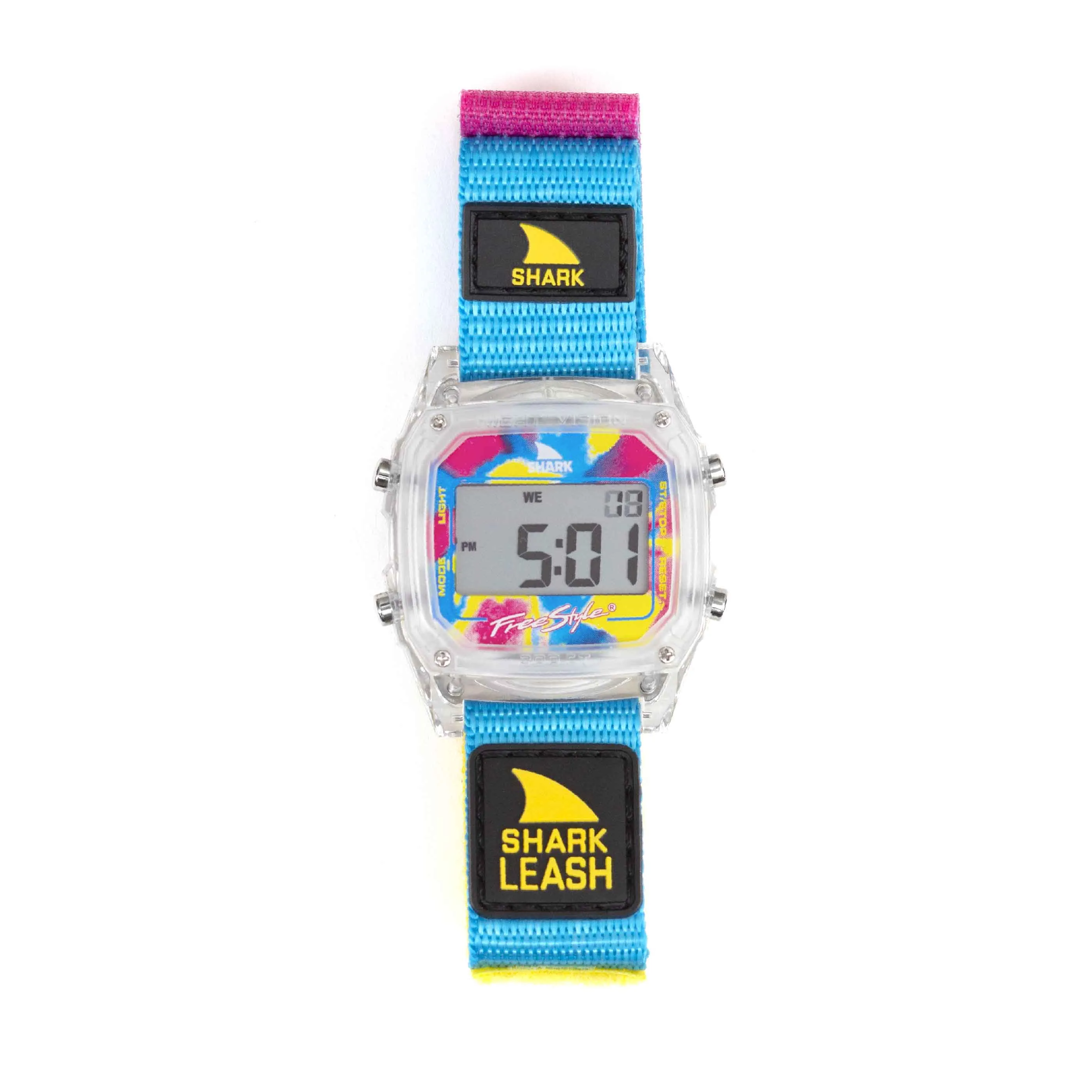 SHARK CLASSIC LEASH CLEAR/CYAN