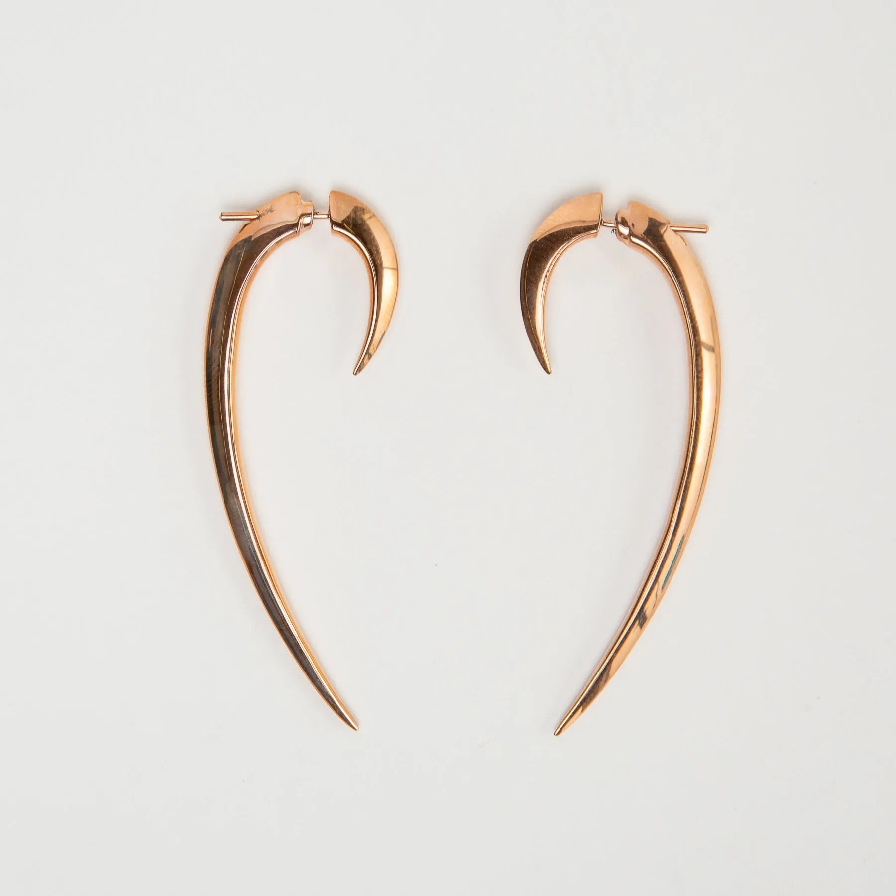 SHAUN LEANE | ROSE GOLD LONG HOOK EARRINGS