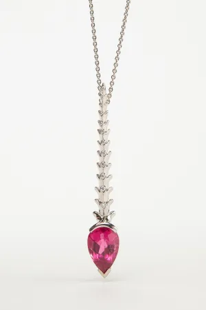 SHAUN LEANE | RUBELITE SPINE DIAMOND NECKLACE