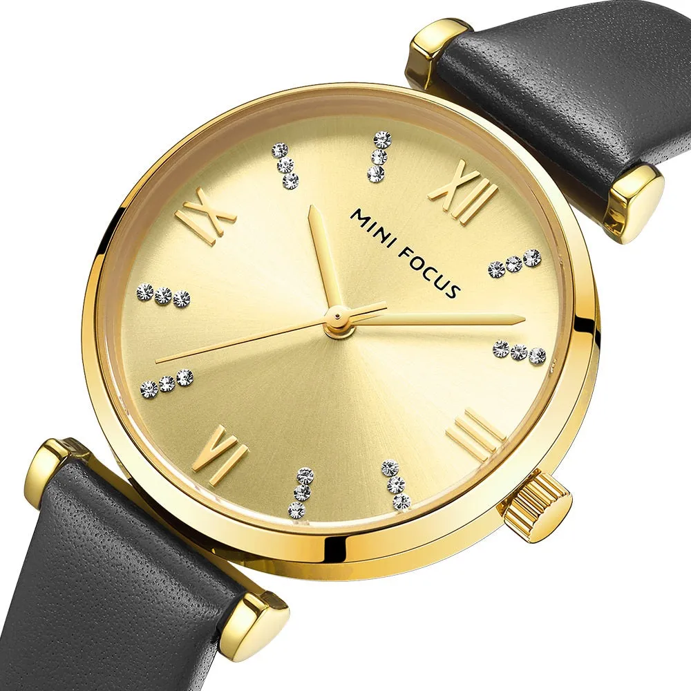 Simple and stylish Japanese movement leather women's watch