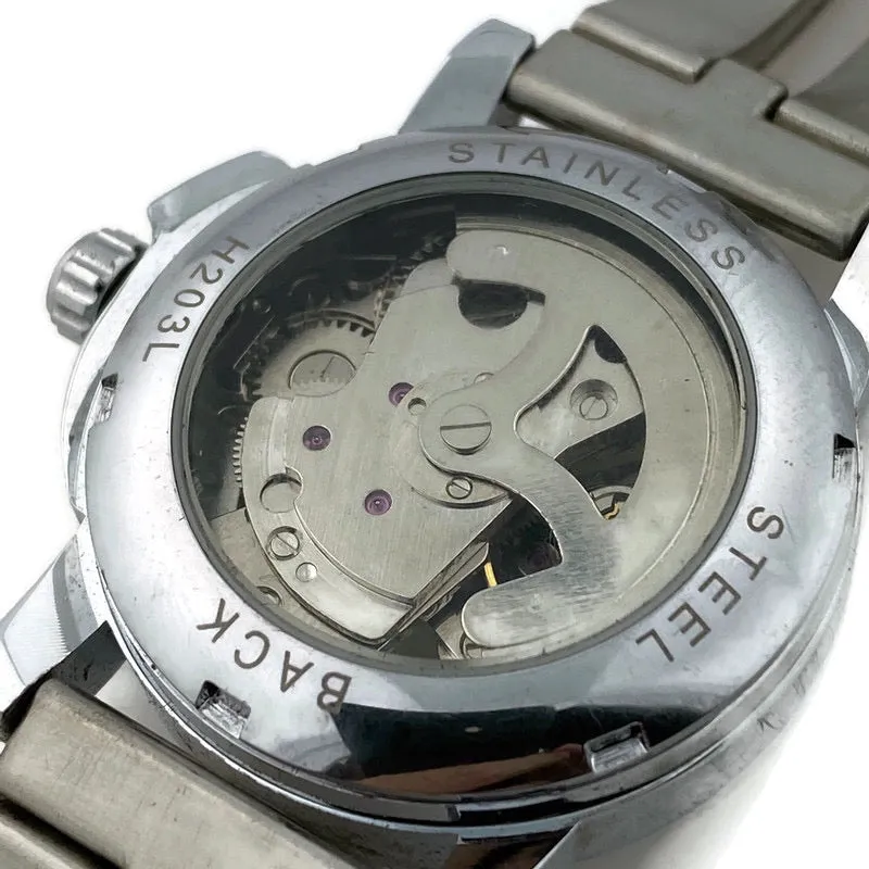 Small Automatic Mechanical Watch, blue Dial