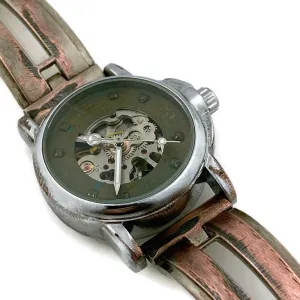 Small Automatic Mechanical Watch, blue Dial