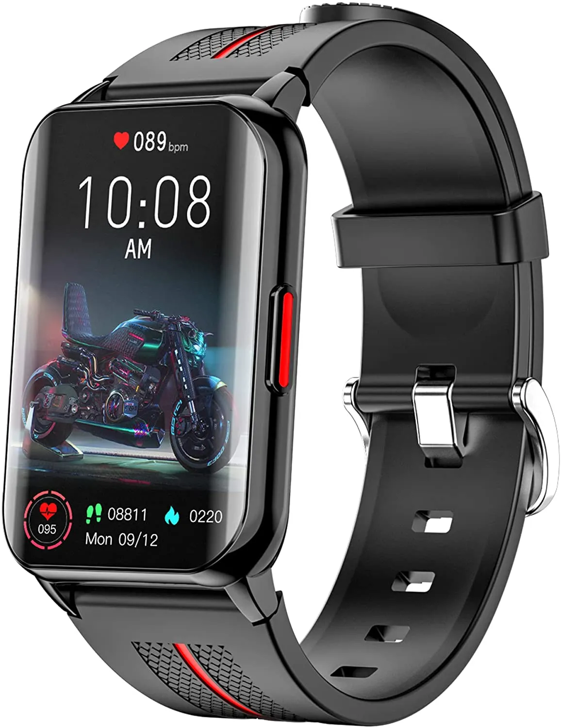 Smart Watch for Android iOS Phones ,1.57 inch Full Touch Screen Fitness Tracker with Heart Rate & Blood Oxygen Monitoring IP68 Waterproof Smart Watches for Men Women (Pink)