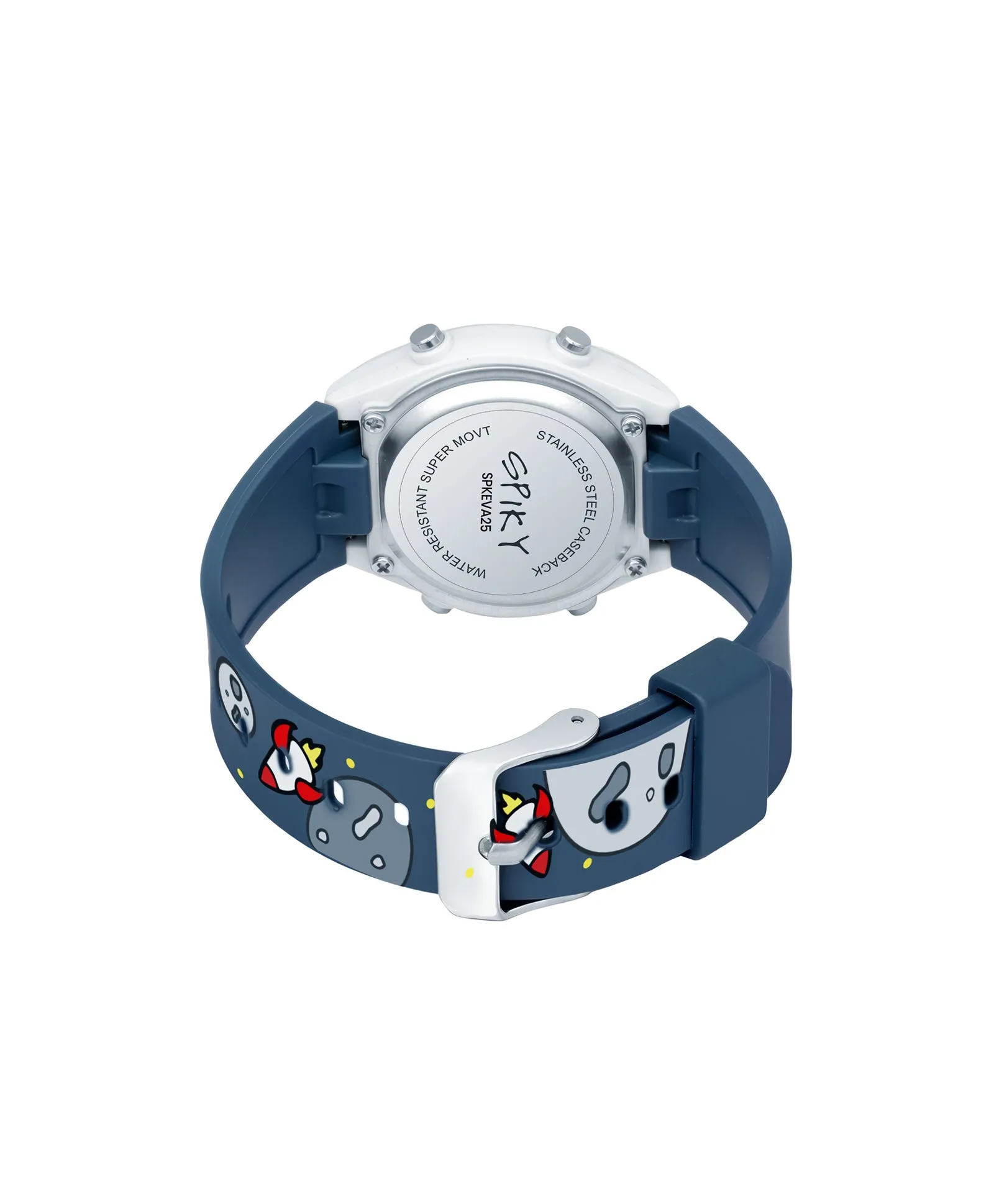 Spiky Eva25 Unique Square Multi Functional Sports Digital Watch - Blue
