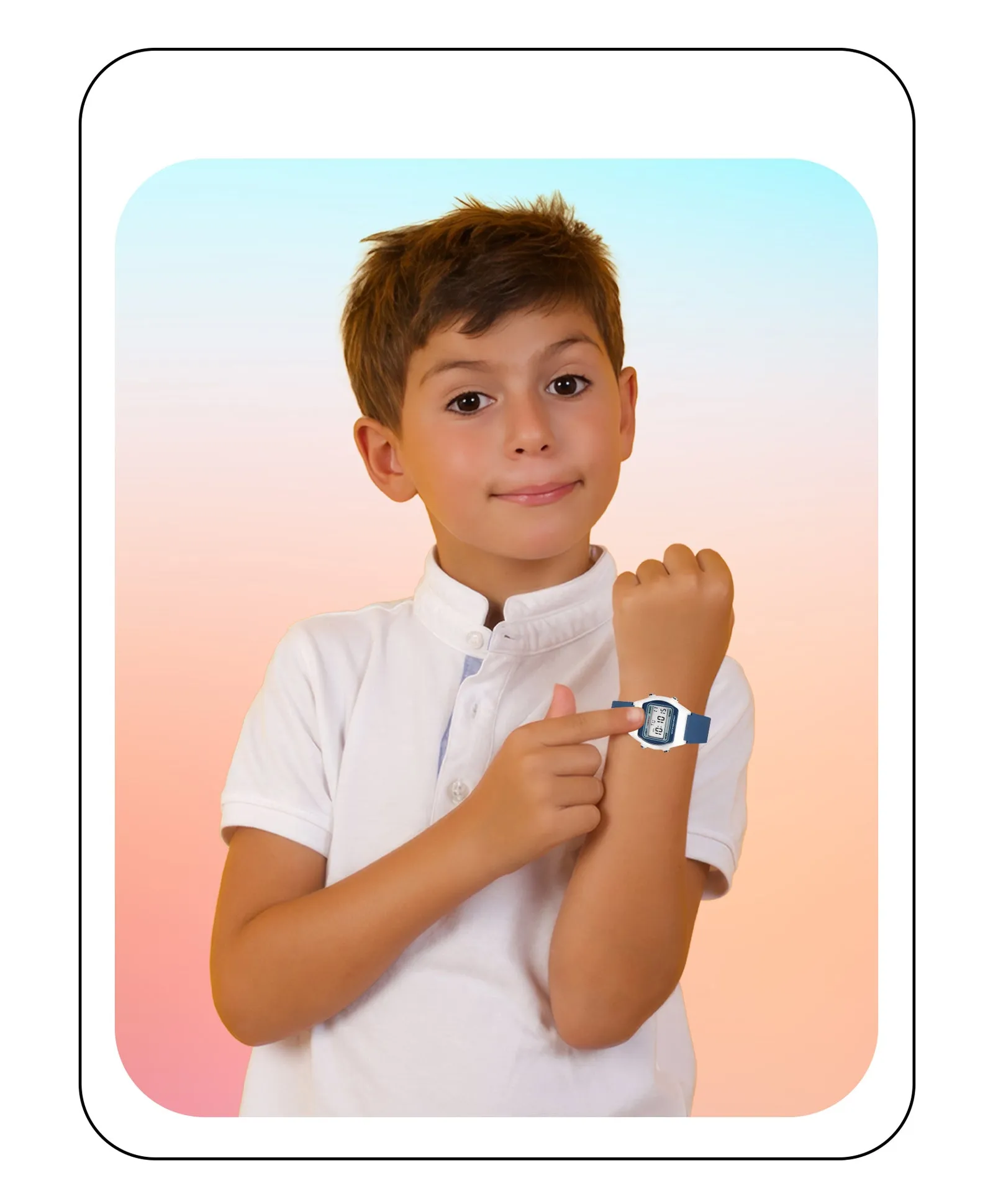 Spiky Eva25 Unique Square Multi Functional Sports Digital Watch - Blue