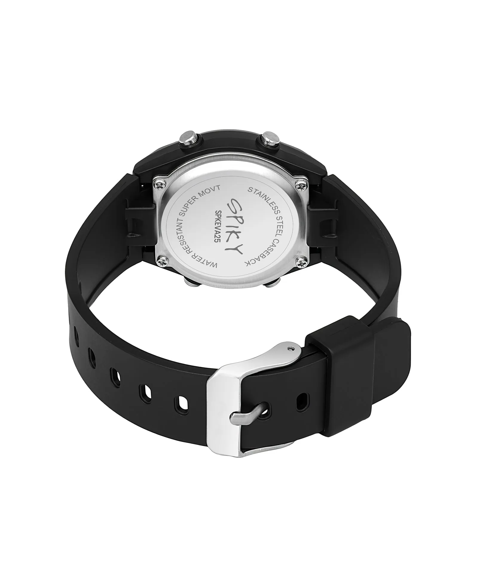 Spiky Eva25 Unique Square Multi Functional Sports Digital Watch - Blue