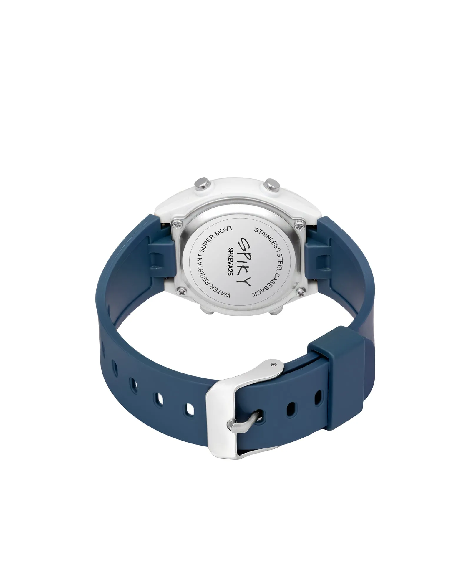 Spiky Eva25 Unique Square Multi Functional Sports Digital Watch - Blue
