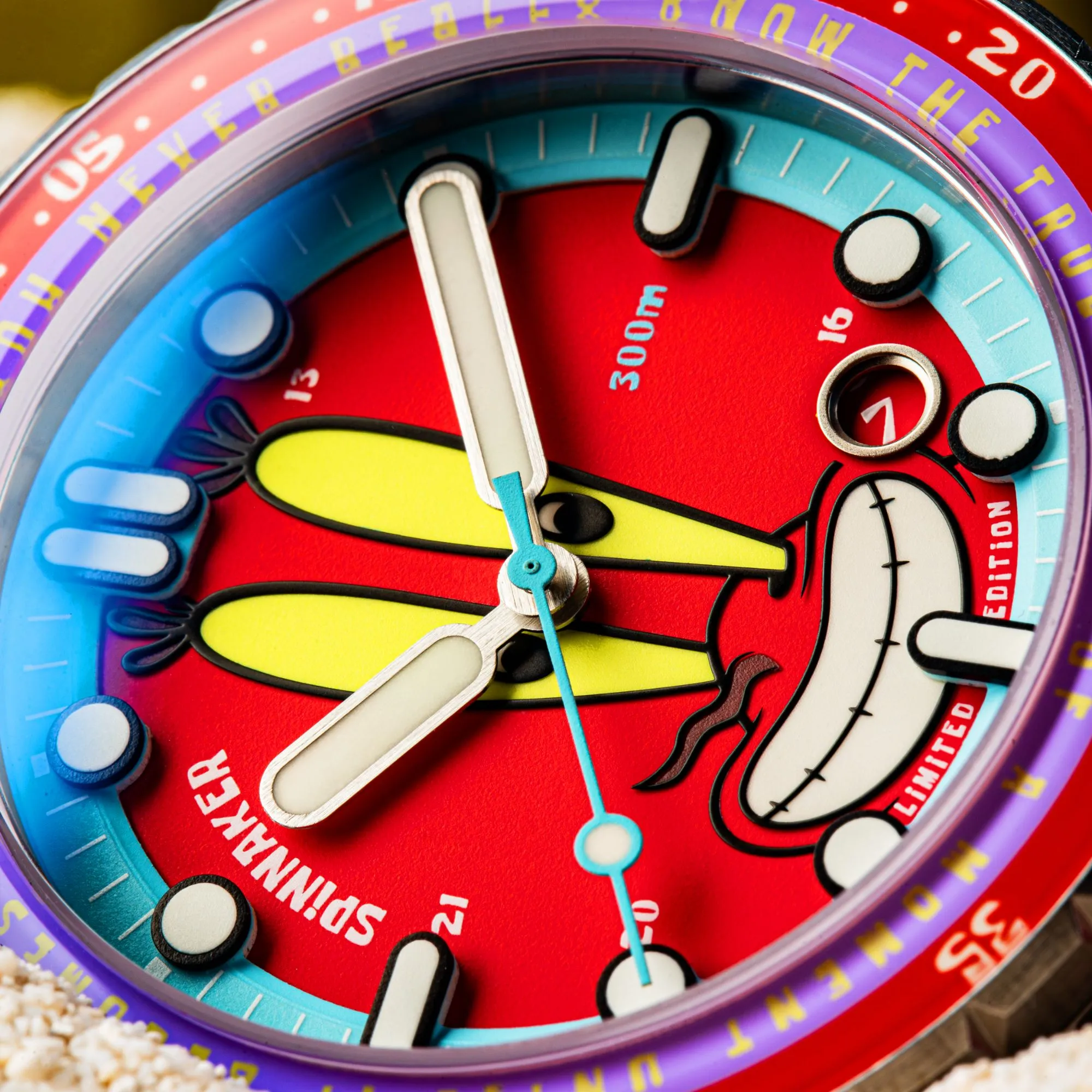 Spinnaker Mr. Krabs Red Hass Automatic Spongebob Squarepants 25th Limited Edition SP-5138-44