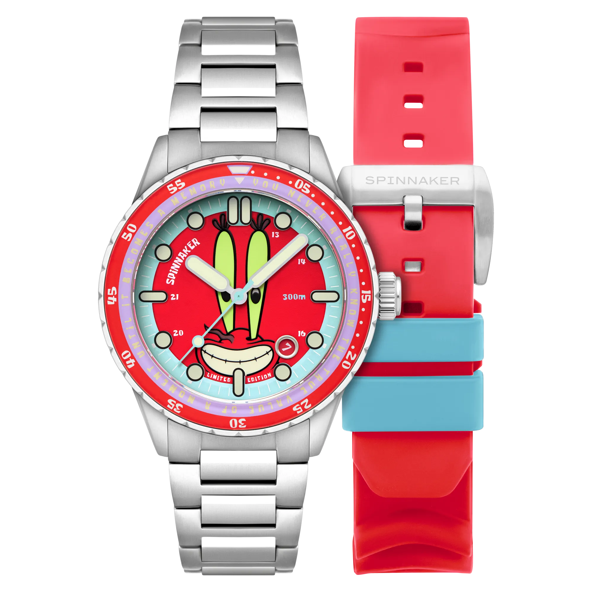 Spinnaker Mr. Krabs Red Hass Automatic Spongebob Squarepants 25th Limited Edition SP-5138-44