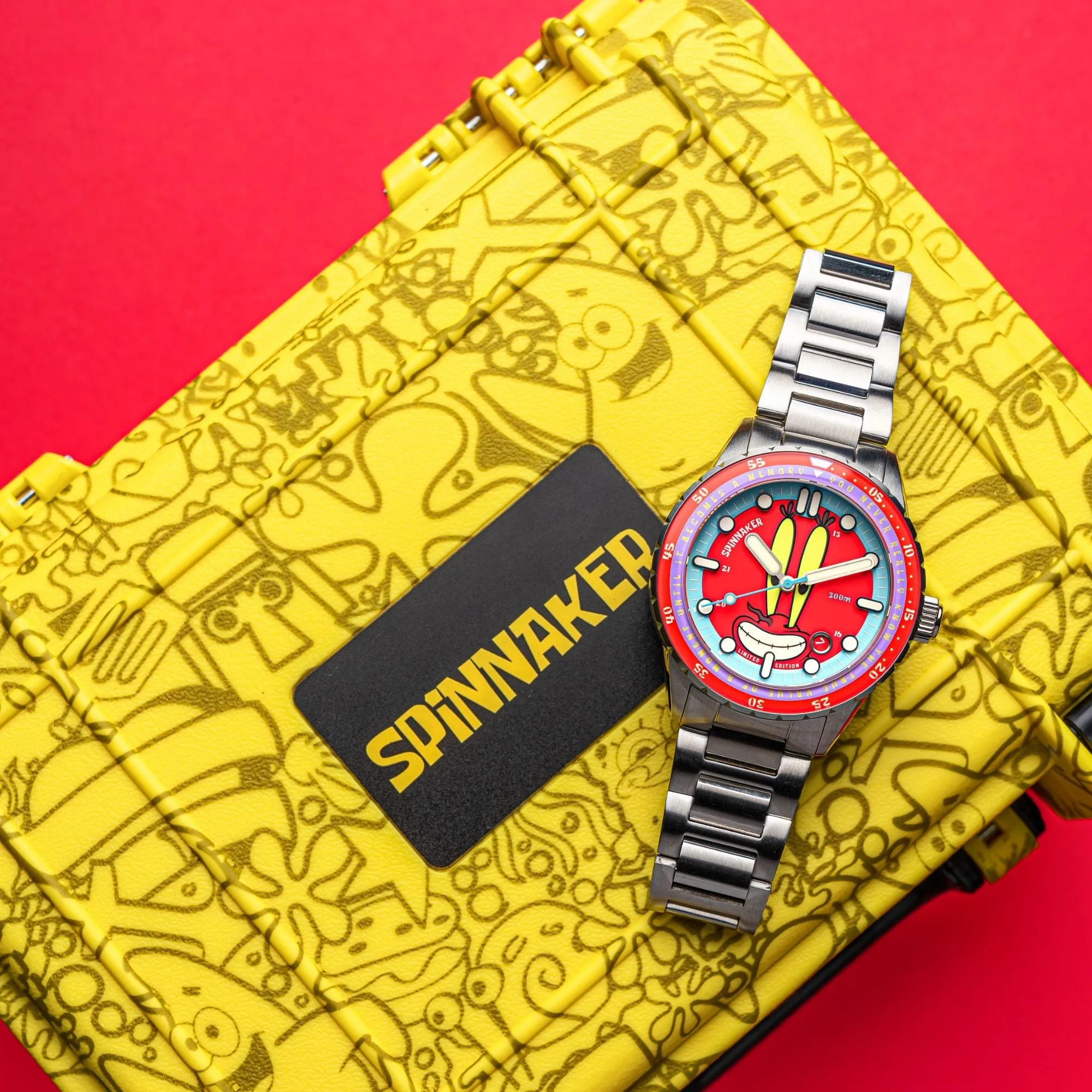 Spinnaker Mr. Krabs Red Hass Automatic Spongebob Squarepants 25th Limited Edition SP-5138-44
