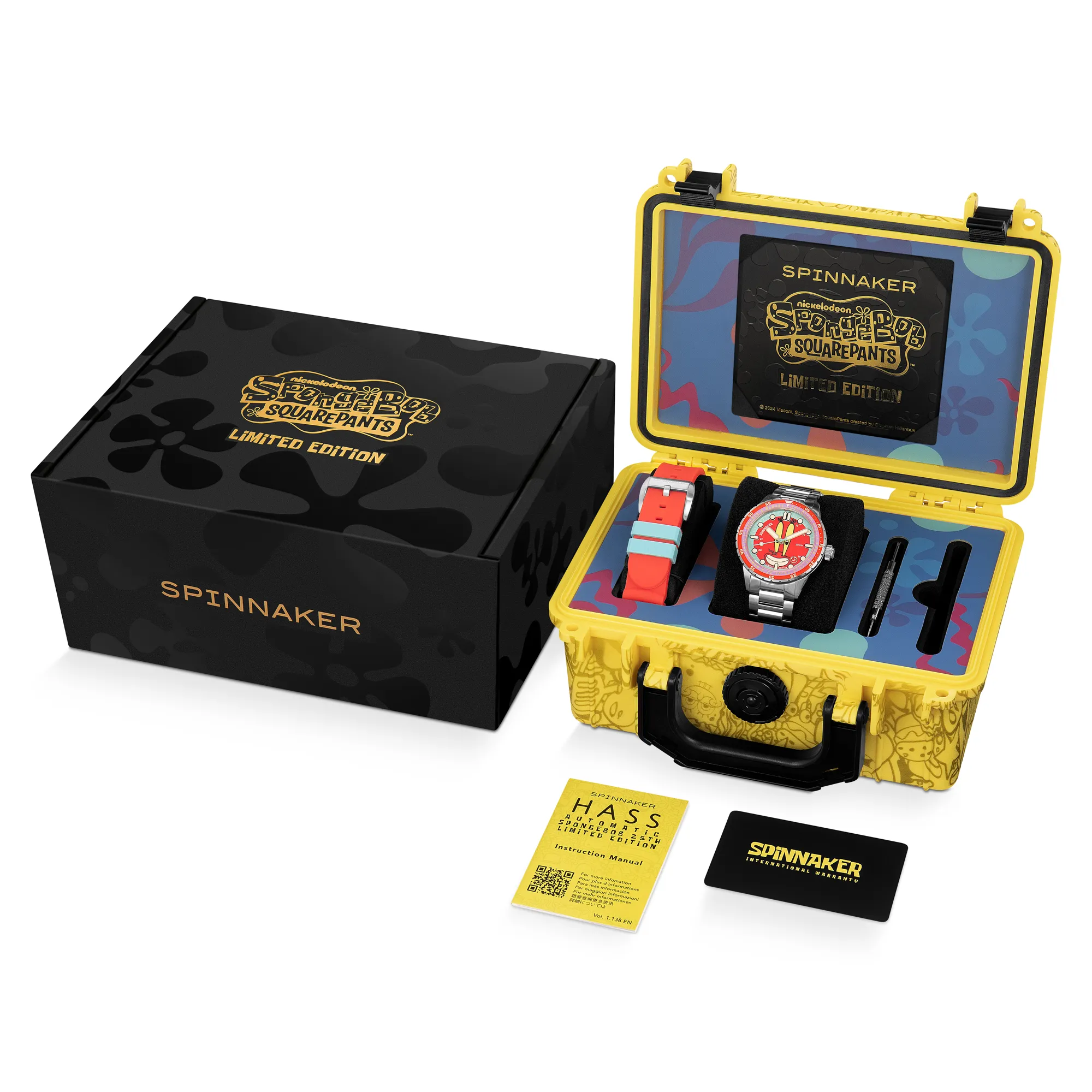 Spinnaker Mr. Krabs Red Hass Automatic Spongebob Squarepants 25th Limited Edition SP-5138-44