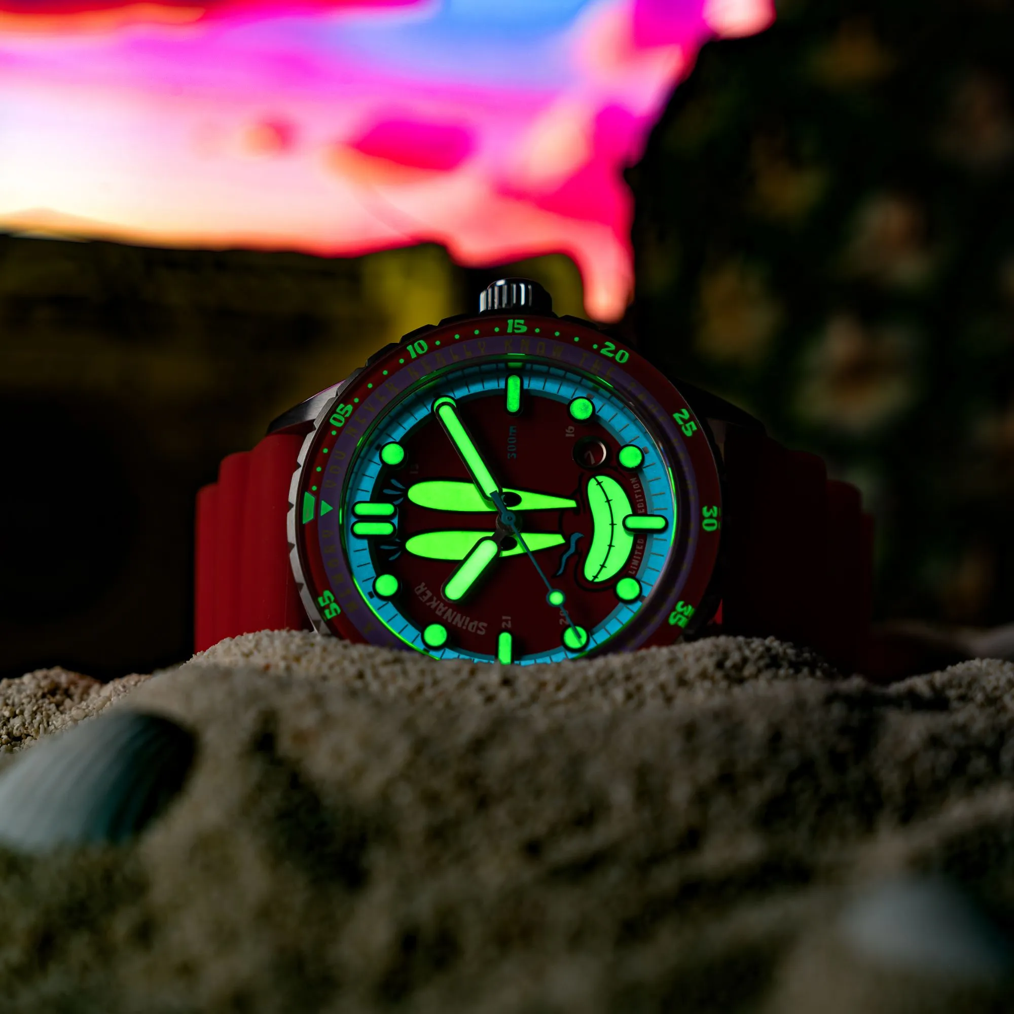 Spinnaker Mr. Krabs Red Hass Automatic Spongebob Squarepants 25th Limited Edition SP-5138-44