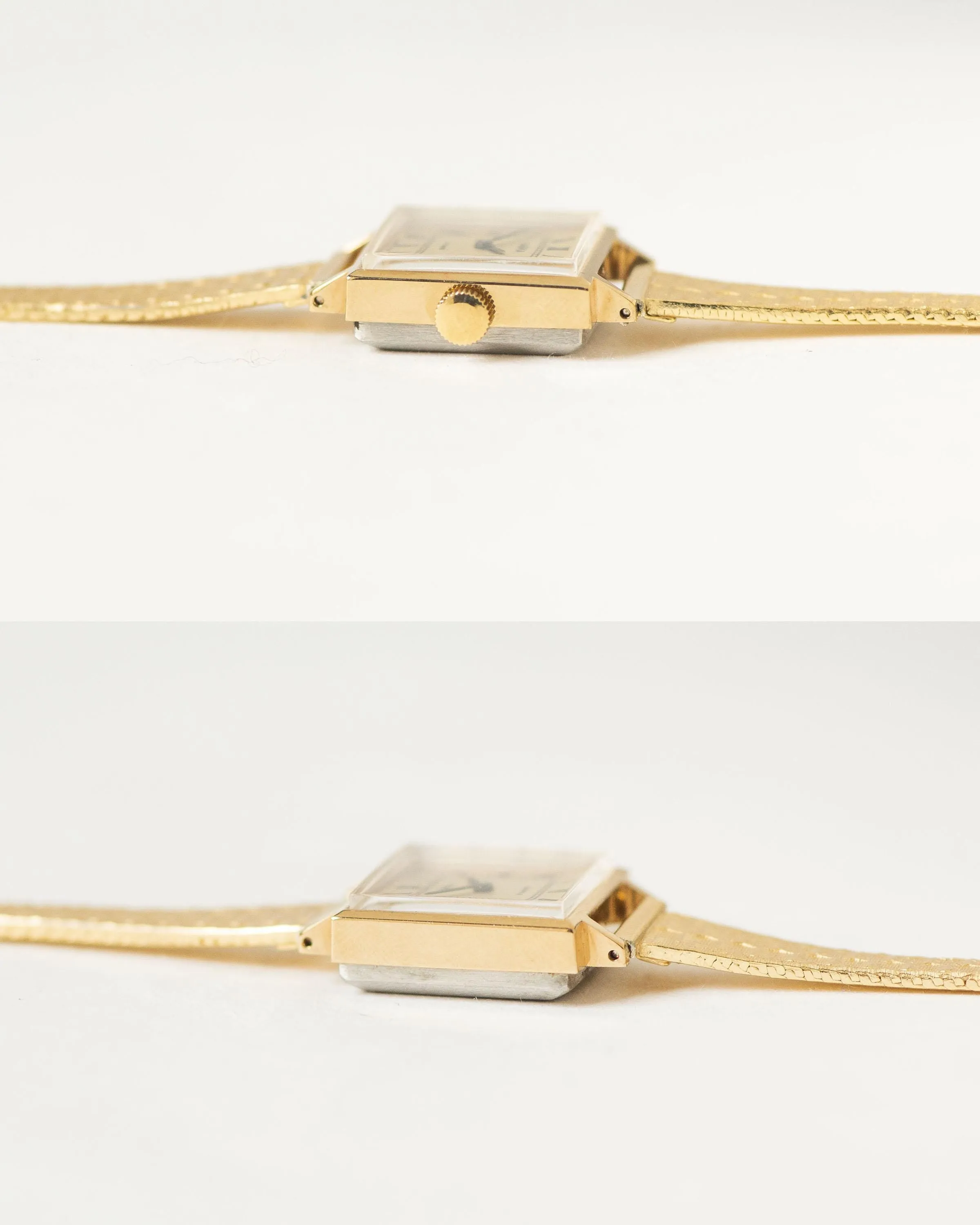 Square cocktail watch for women gold plated Seagull jewelry gift, Roman numerals women watch tank style, retro timepiece dainty accessory
