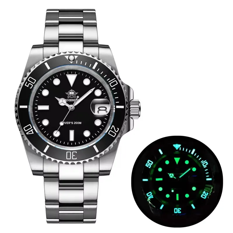 Stainless Steel Watch Men'S European and American Business Leisure Quartz Watch Waterproof Outdoor Sports Watch