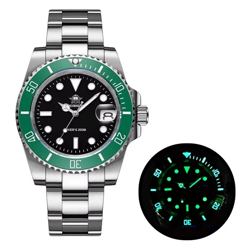 Stainless Steel Watch Men'S European and American Business Leisure Quartz Watch Waterproof Outdoor Sports Watch