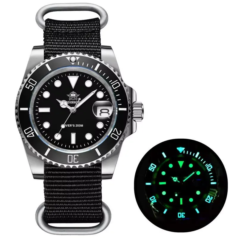 Stainless Steel Watch Men'S European and American Business Leisure Quartz Watch Waterproof Outdoor Sports Watch