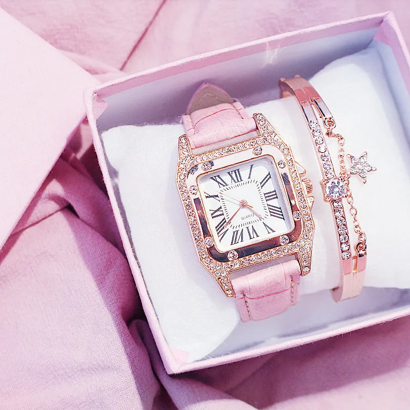 Starry Luxury Diamond Watch Bracelet set