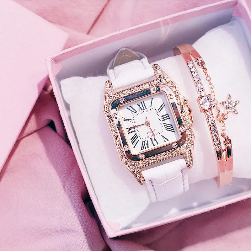 Starry Luxury Diamond Watch Bracelet set