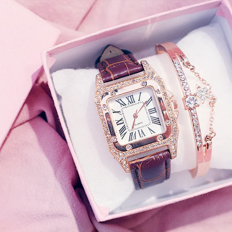 Starry Luxury Diamond Watch Bracelet set