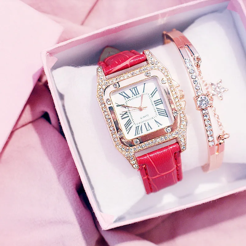 Starry Luxury Diamond Watch Bracelet set