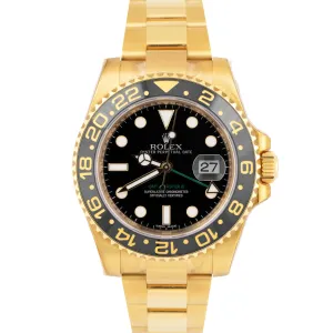 STICKERED 2019 Rolex GMT-Master II Ceramic 18K Yellow Gold 40mm 116718 LN BOX