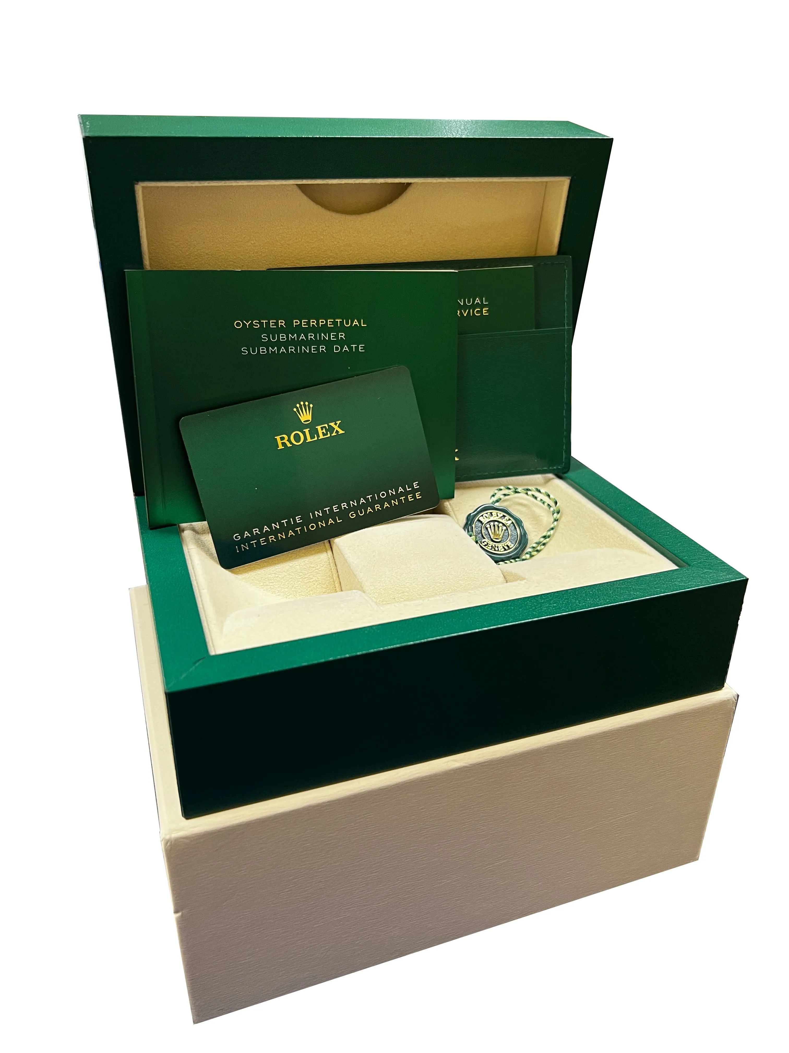 STICKERED 2021 Rolex Submariner Date 41mm Ceramic Two-Tone Blue Watch 126613 LB