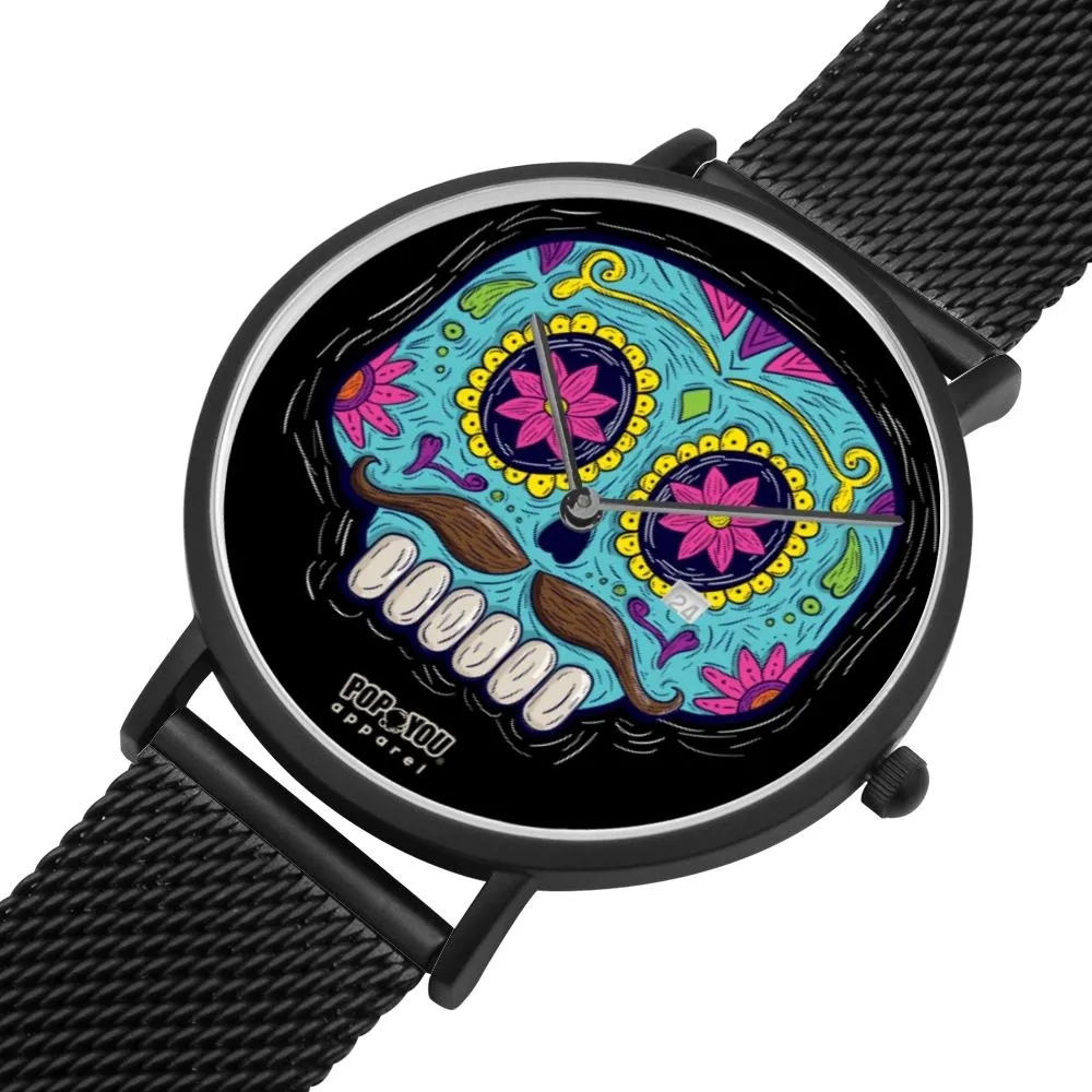 Sugar Skull Watch Mexican Folk Art