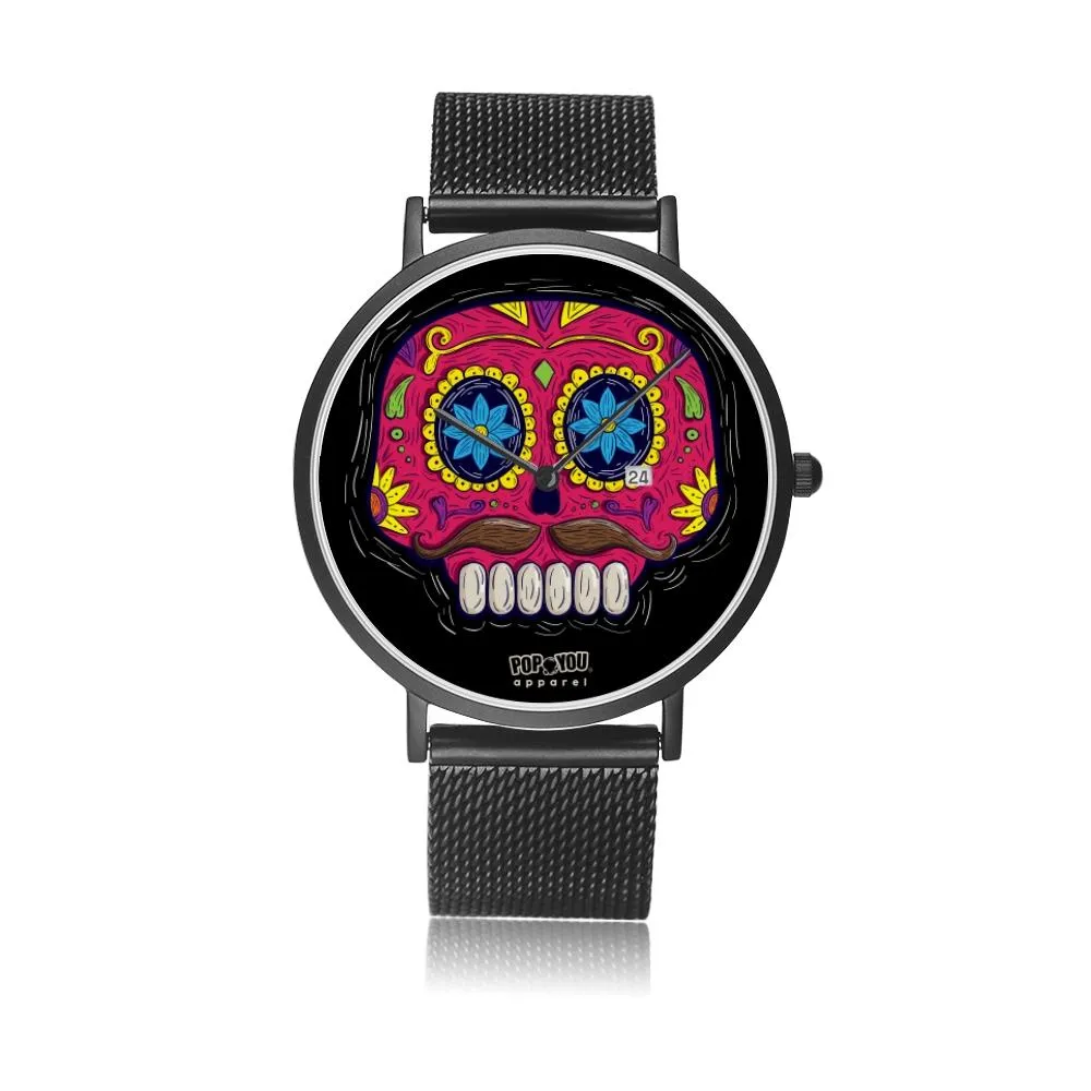 Sugar Skull Watch Mexican Folk Art