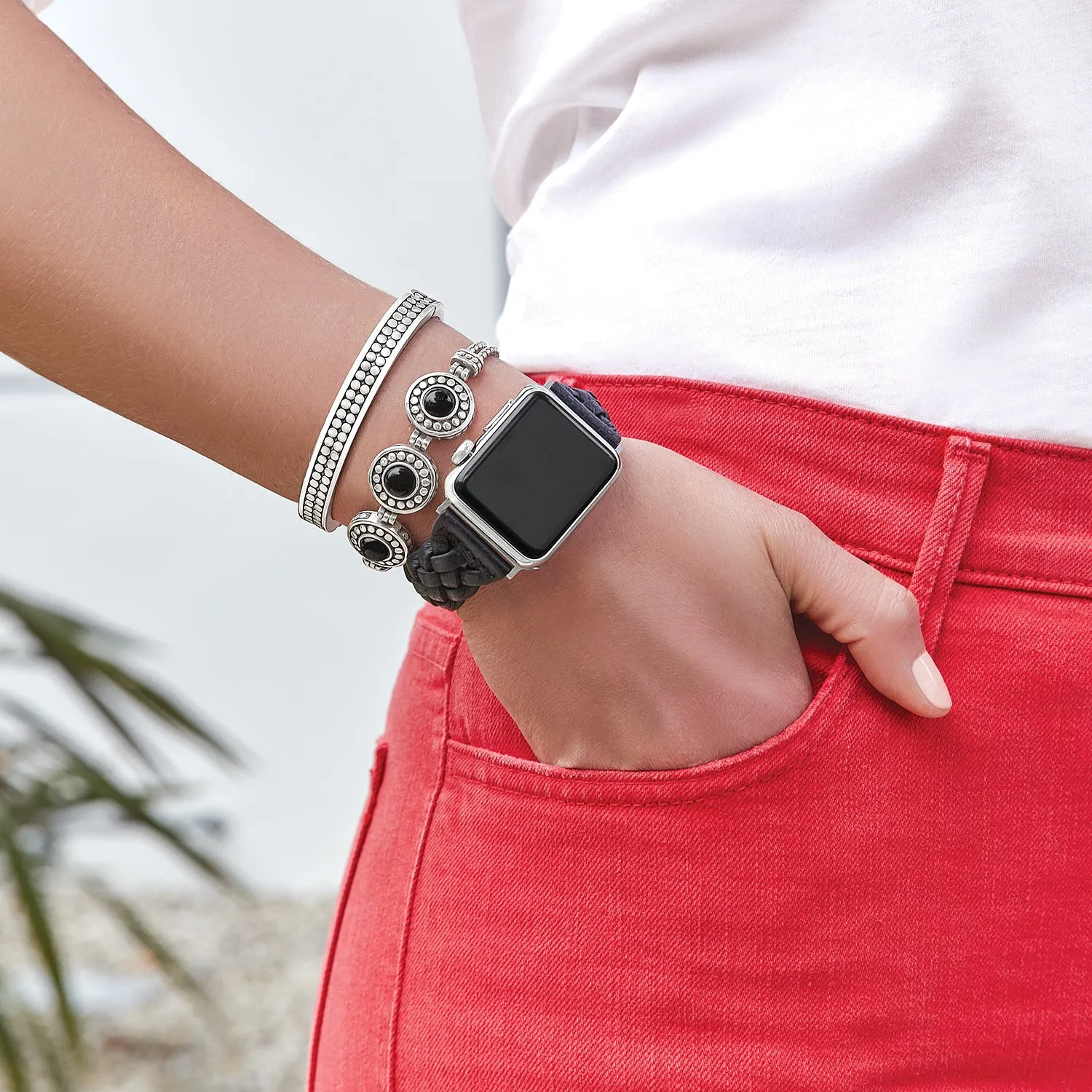 Sutton Braided Leather Watch Band - W2042A