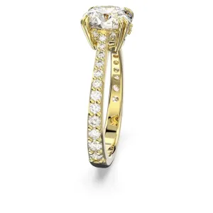 Swarovski Constella Cocktail Ring Princess cut Pavé White Gold-tone plated  50