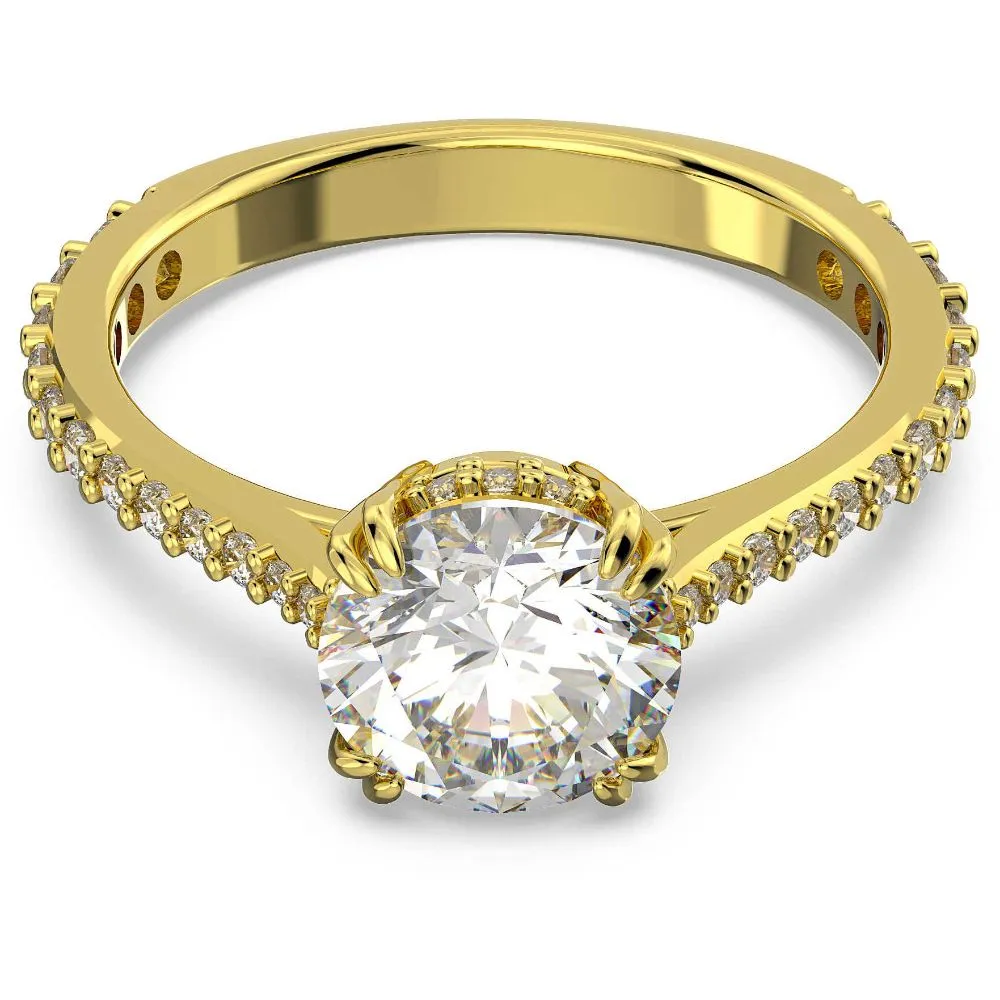 Swarovski Constella Cocktail Ring Princess cut Pavé White Gold-tone plated  60