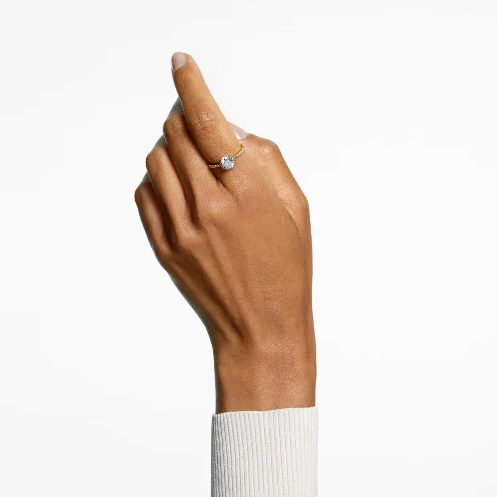 Swarovski Constella Cocktail Ring Princess cut Pavé White Gold-tone plated  60