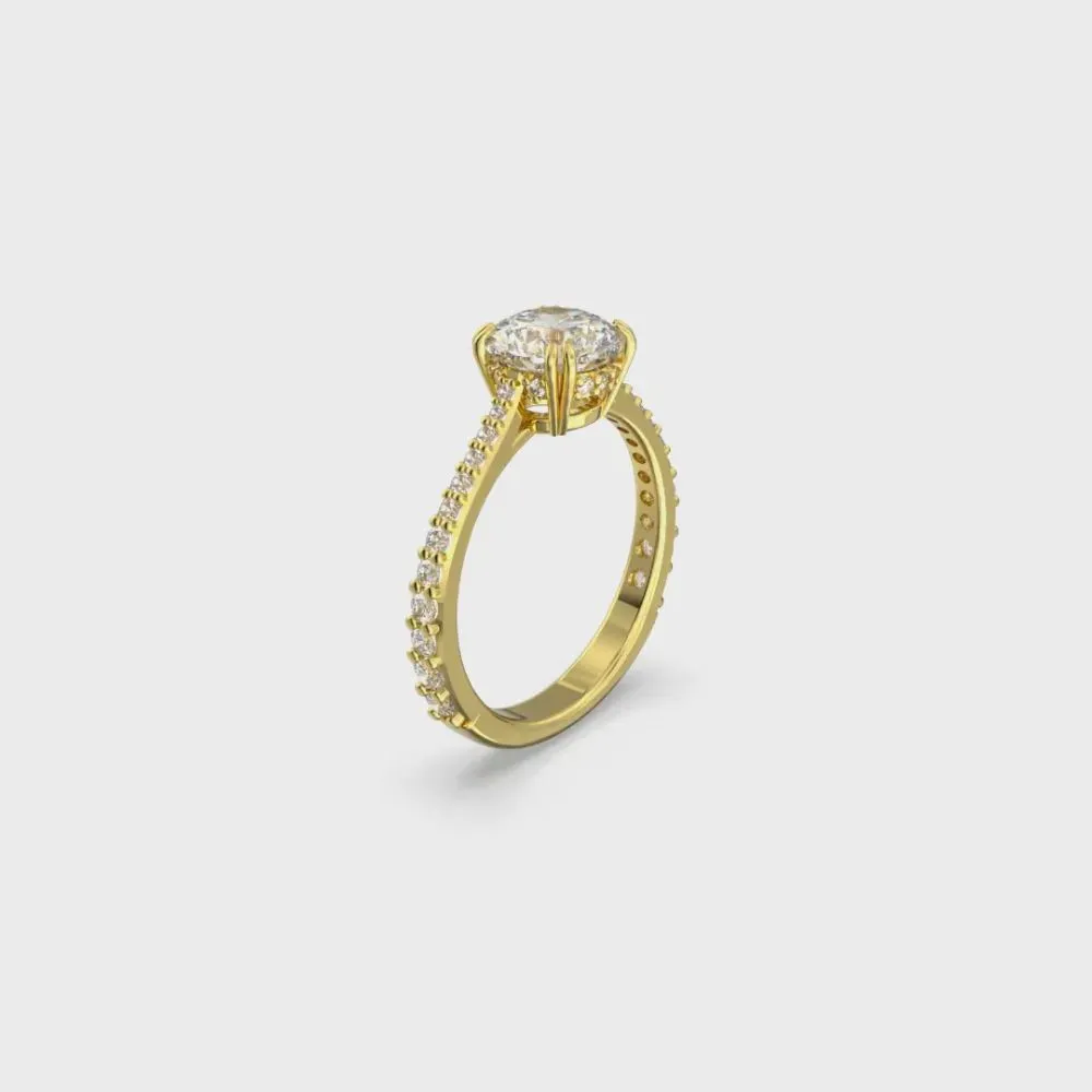 Swarovski Constella Cocktail Ring Princess cut Pavé White Gold-tone plated  60