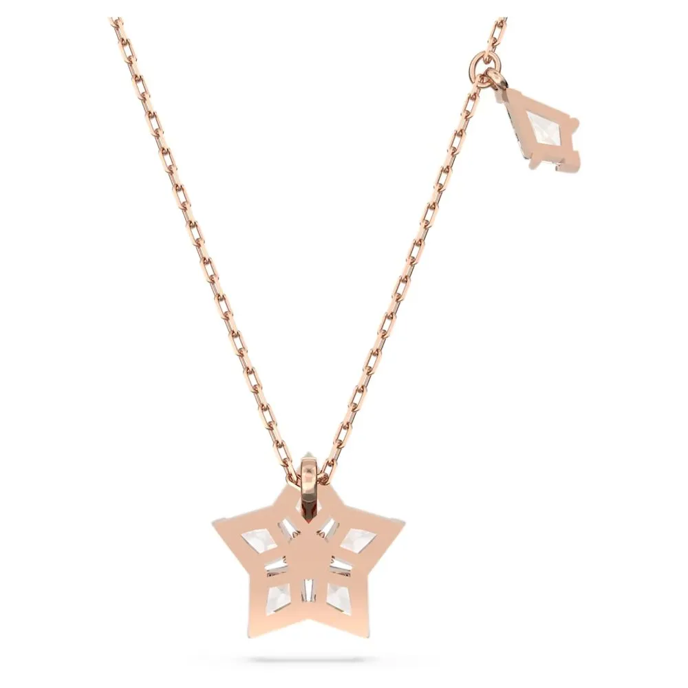 Swarovski Stella Necklace with pendant Kite cut Star White Rose gold-tone plated  38CM x 43 CM