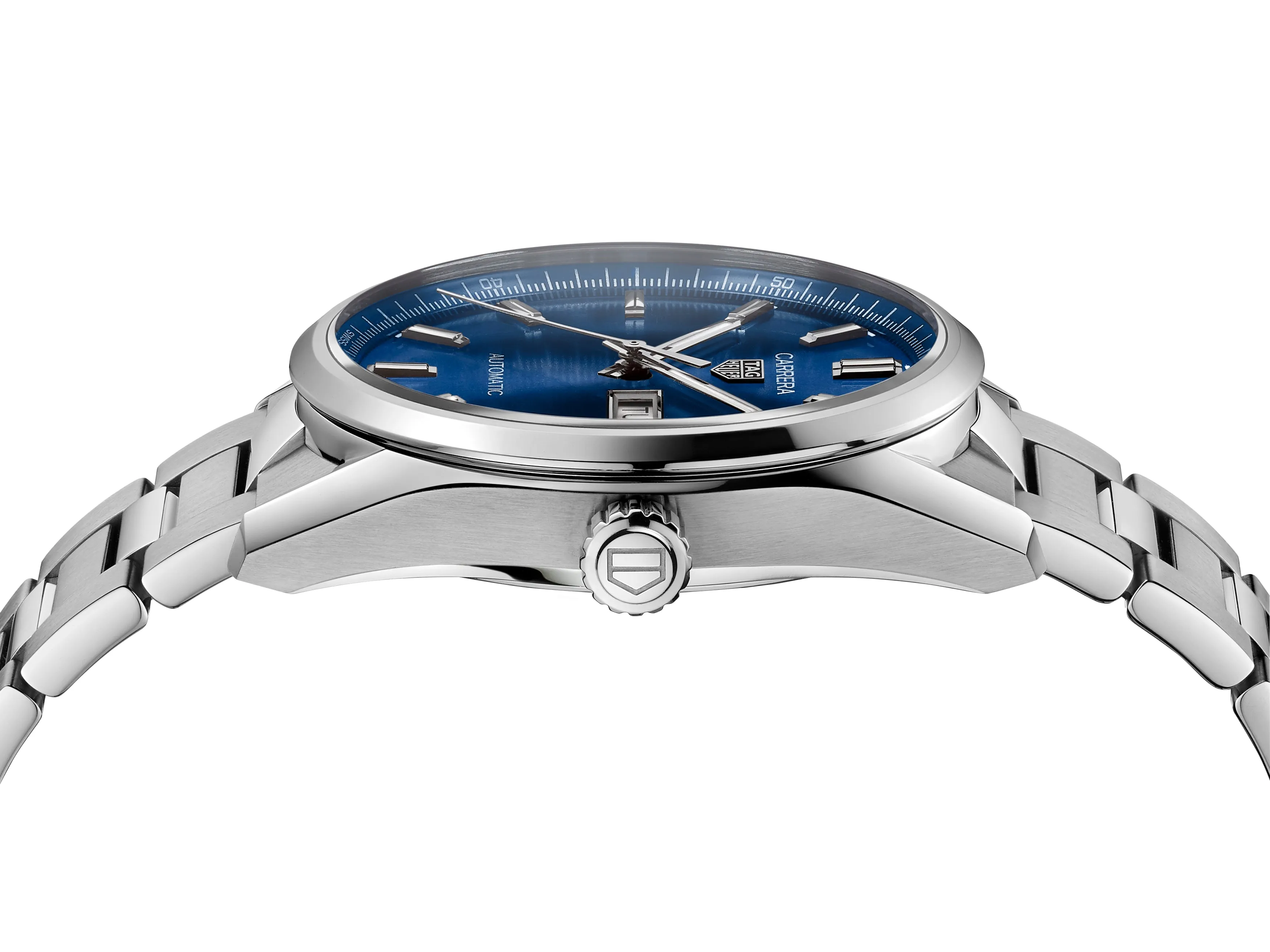 TAG Heuer Carrera Calibre 5 Automatic Men's Blue Dial & Steel Watch, 41mm