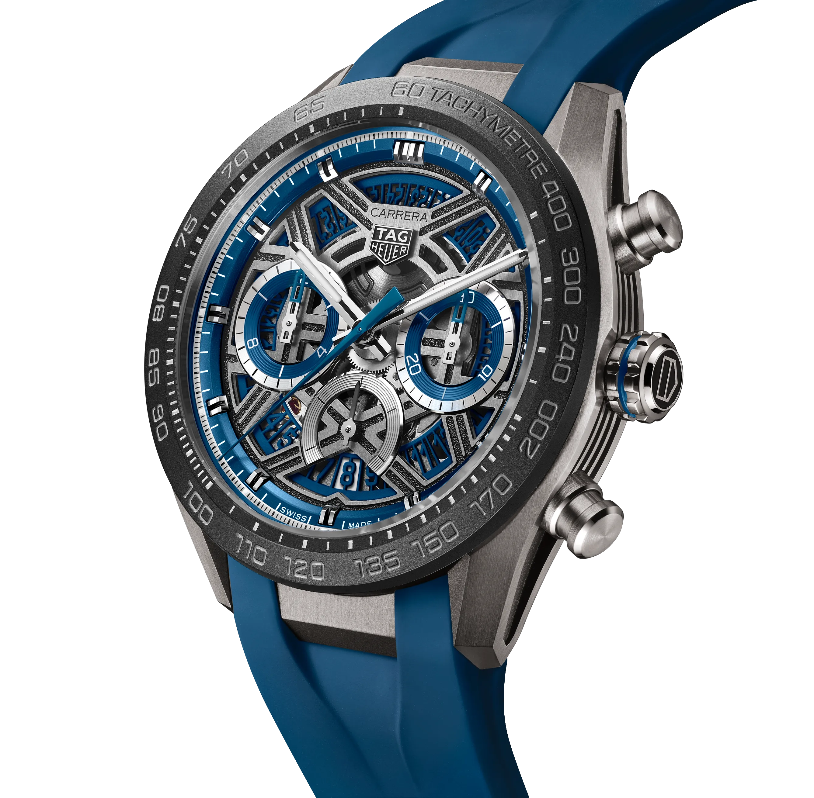 TAG Heuer Carrera Chronograph Extreme Sport Watch with Blue Rubber Strap