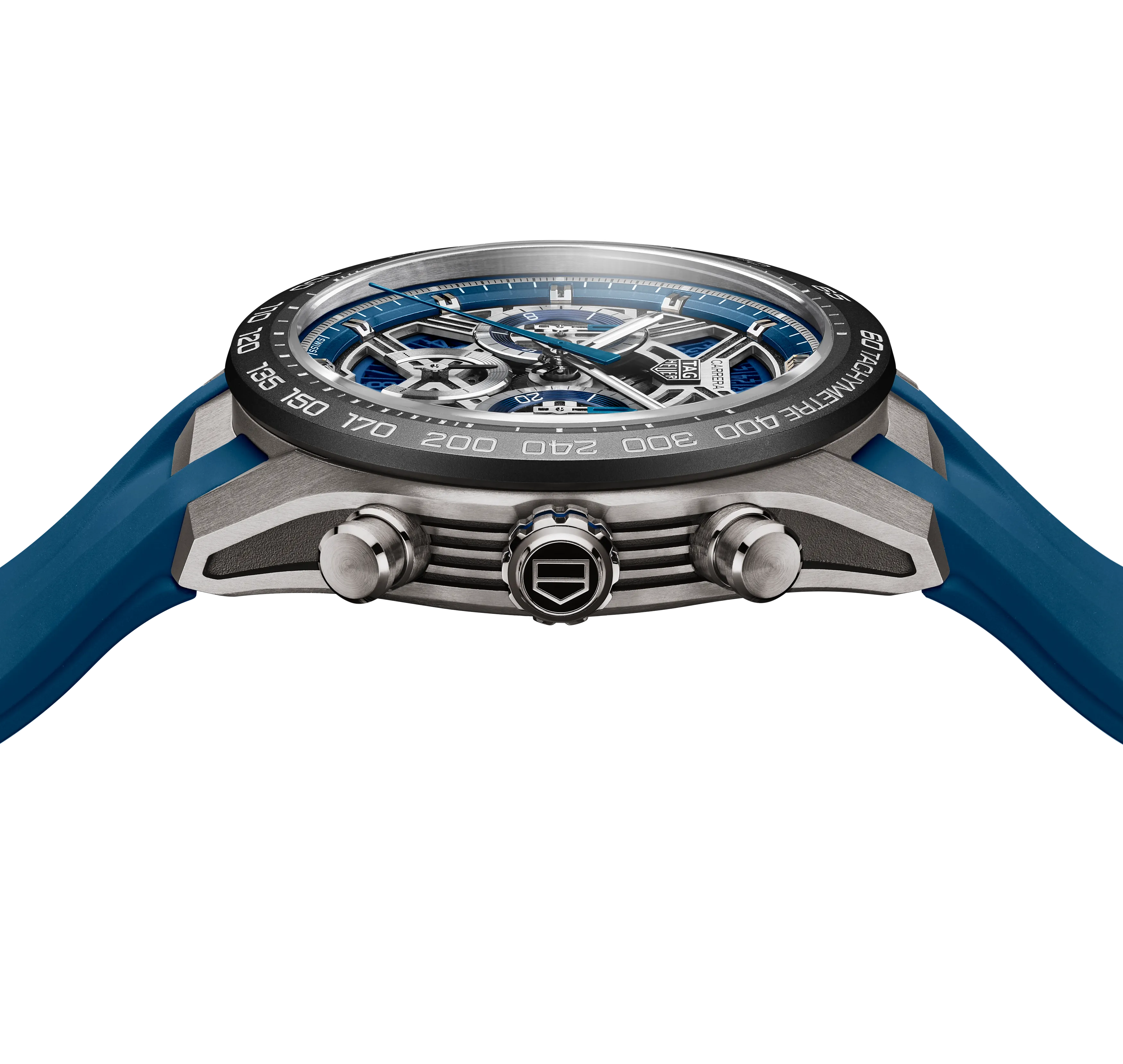 TAG Heuer Carrera Chronograph Extreme Sport Watch with Blue Rubber Strap