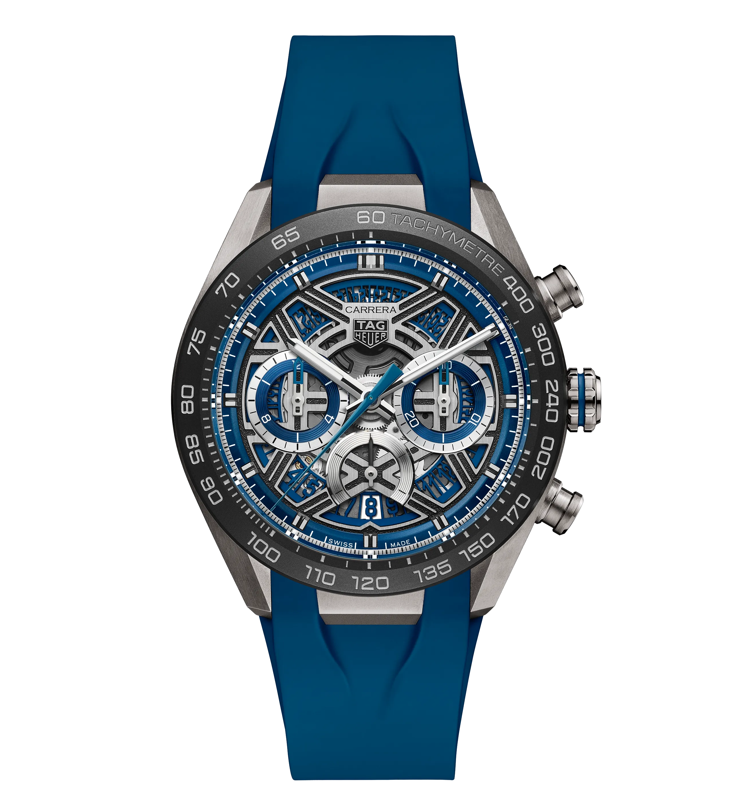 TAG Heuer Carrera Chronograph Extreme Sport Watch with Blue Rubber Strap