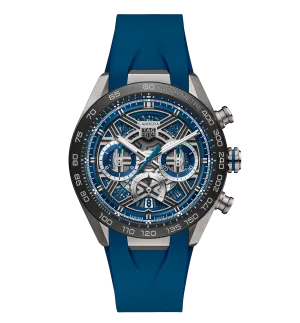 TAG Heuer Carrera Chronograph Extreme Sport Watch with Blue Rubber Strap