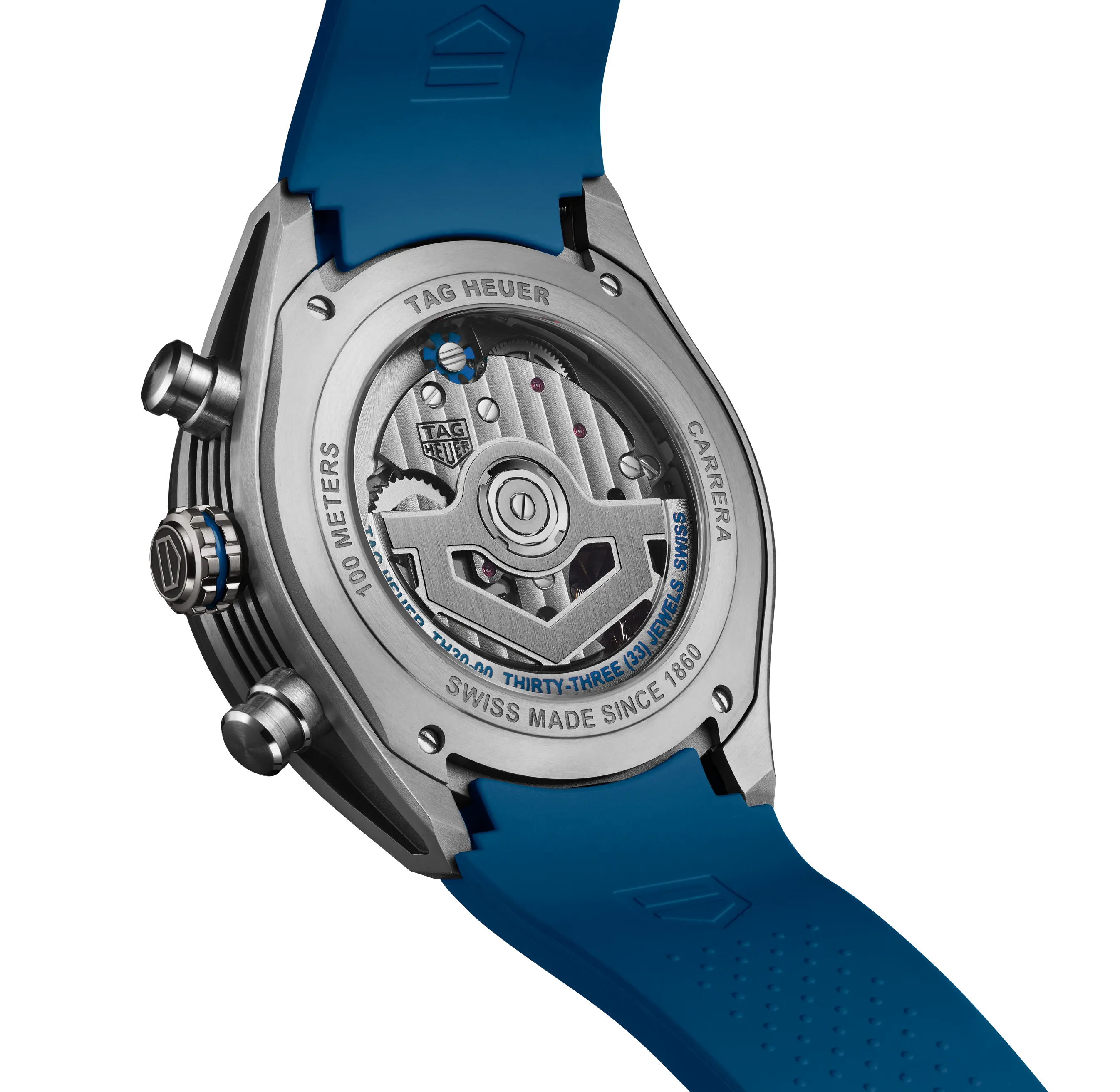 TAG Heuer Carrera Chronograph Extreme Sport Watch with Blue Rubber Strap