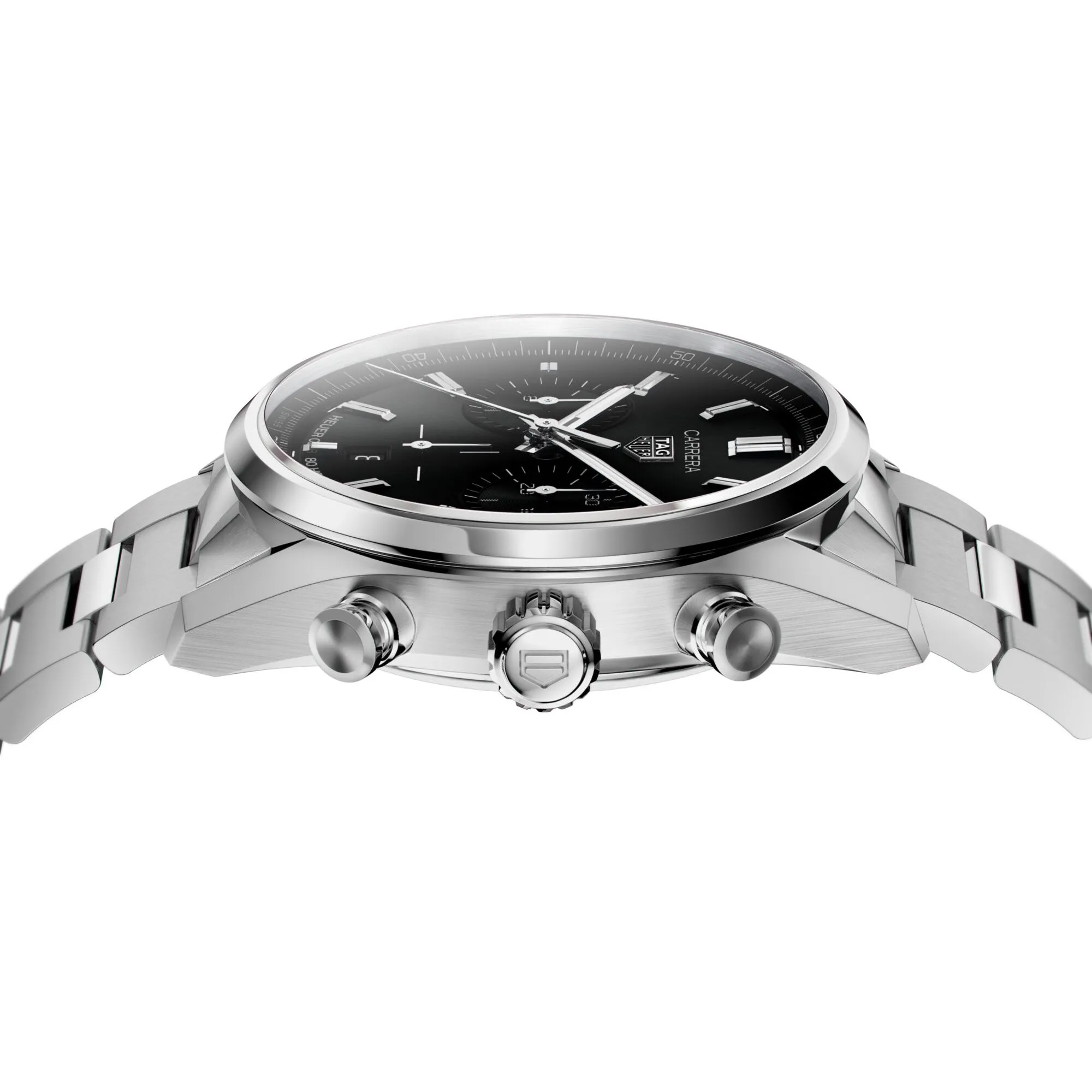 TAG Heuer Carrera Chronograph Men's Calibre Heuer 02 Automatic Chronograph Black Dial Watch